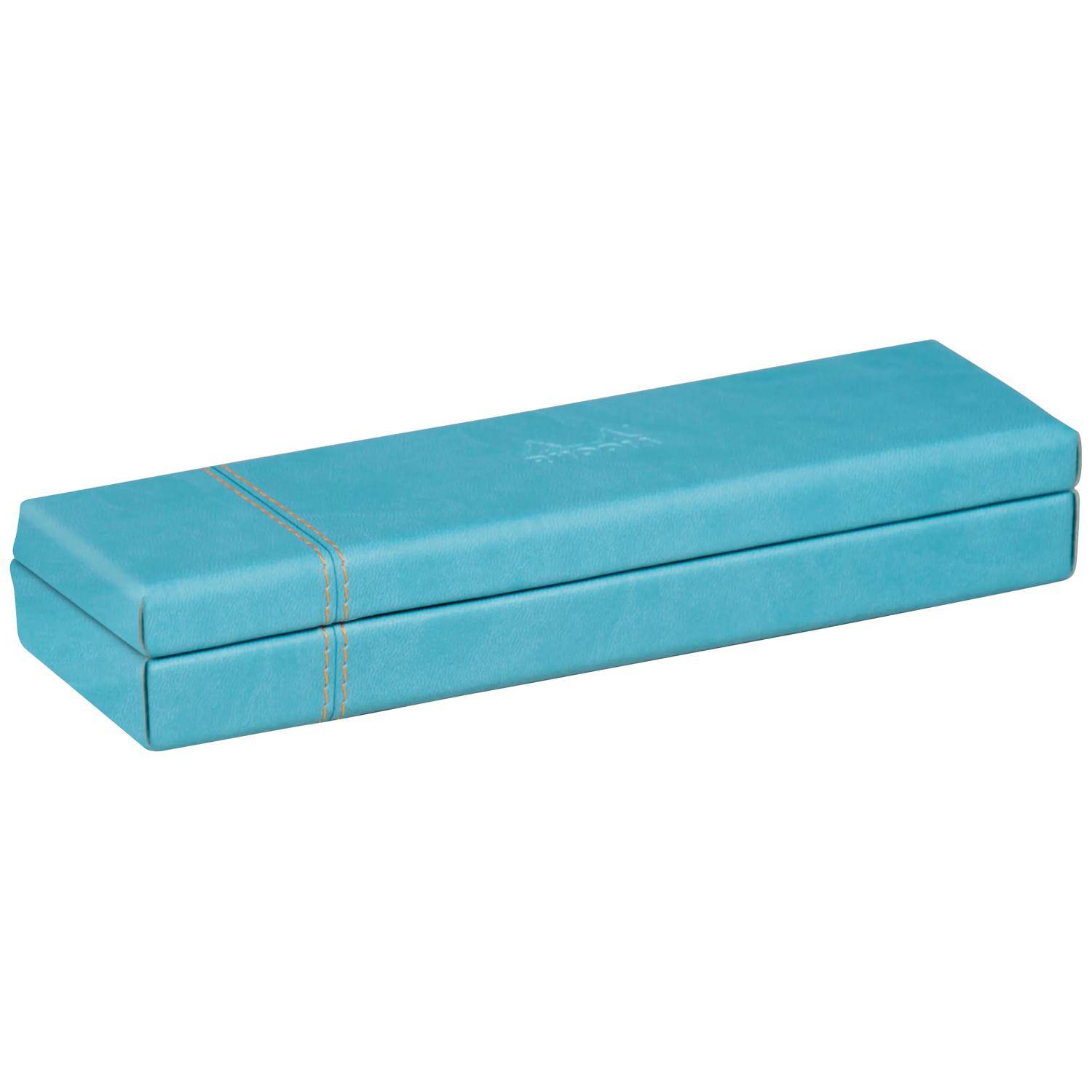 Rhodia Rhodiarama Stiftebox aus Kunstleder, 21x5,5x3cm - Türkis 318877C
