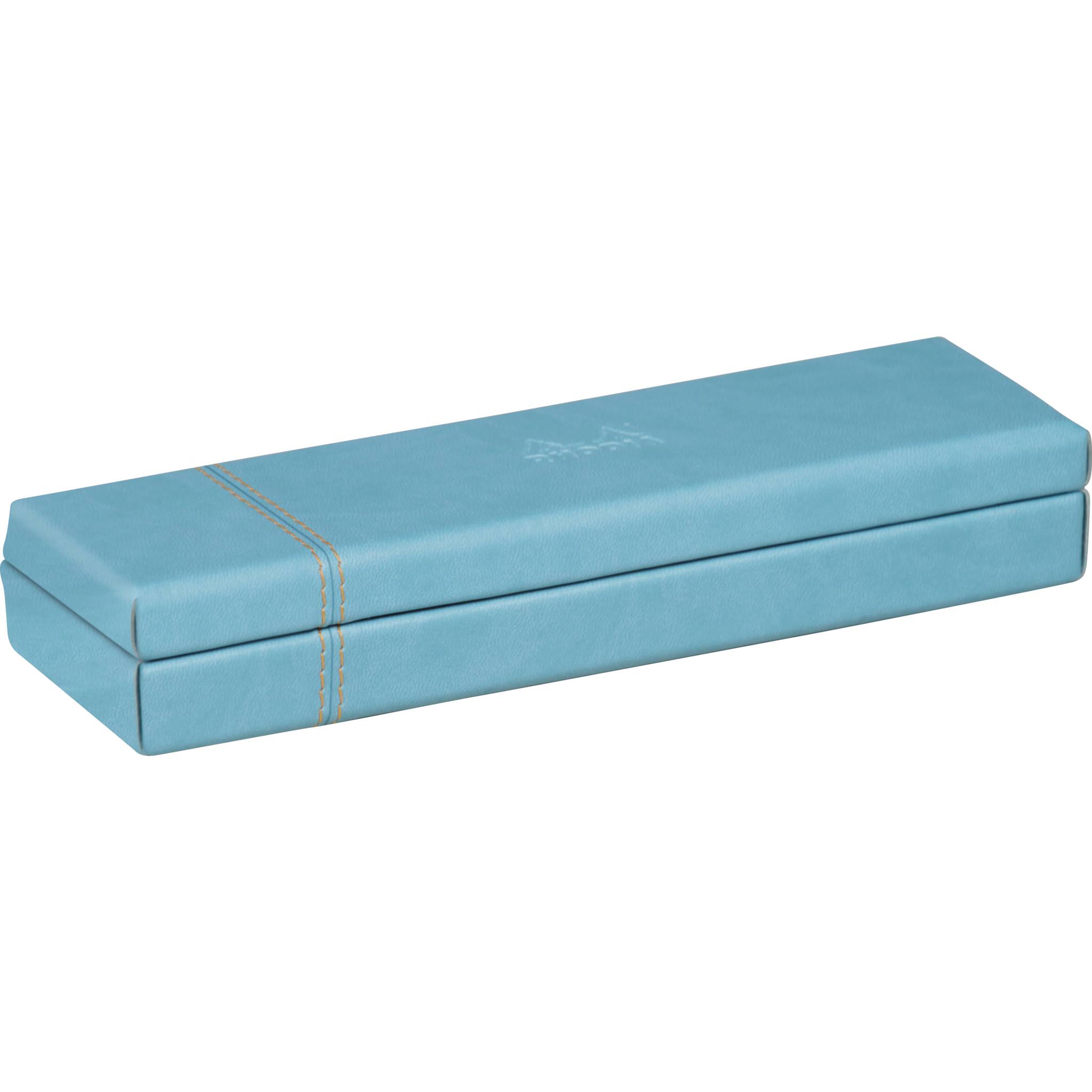 Rhodia Rhodiarama Stiftebox aus Kunstleder, 21x5,5x3cm - Türkis 318877C
