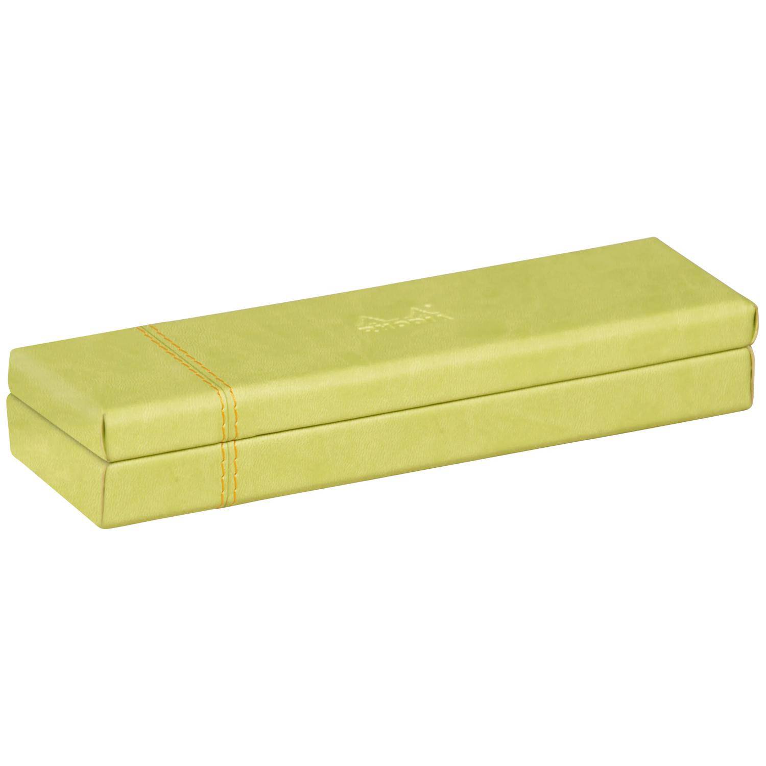 Rhodia Rhodiarama Stiftebox aus Kunstleder, 21x5,5x3cm - Anisgrün 318876C