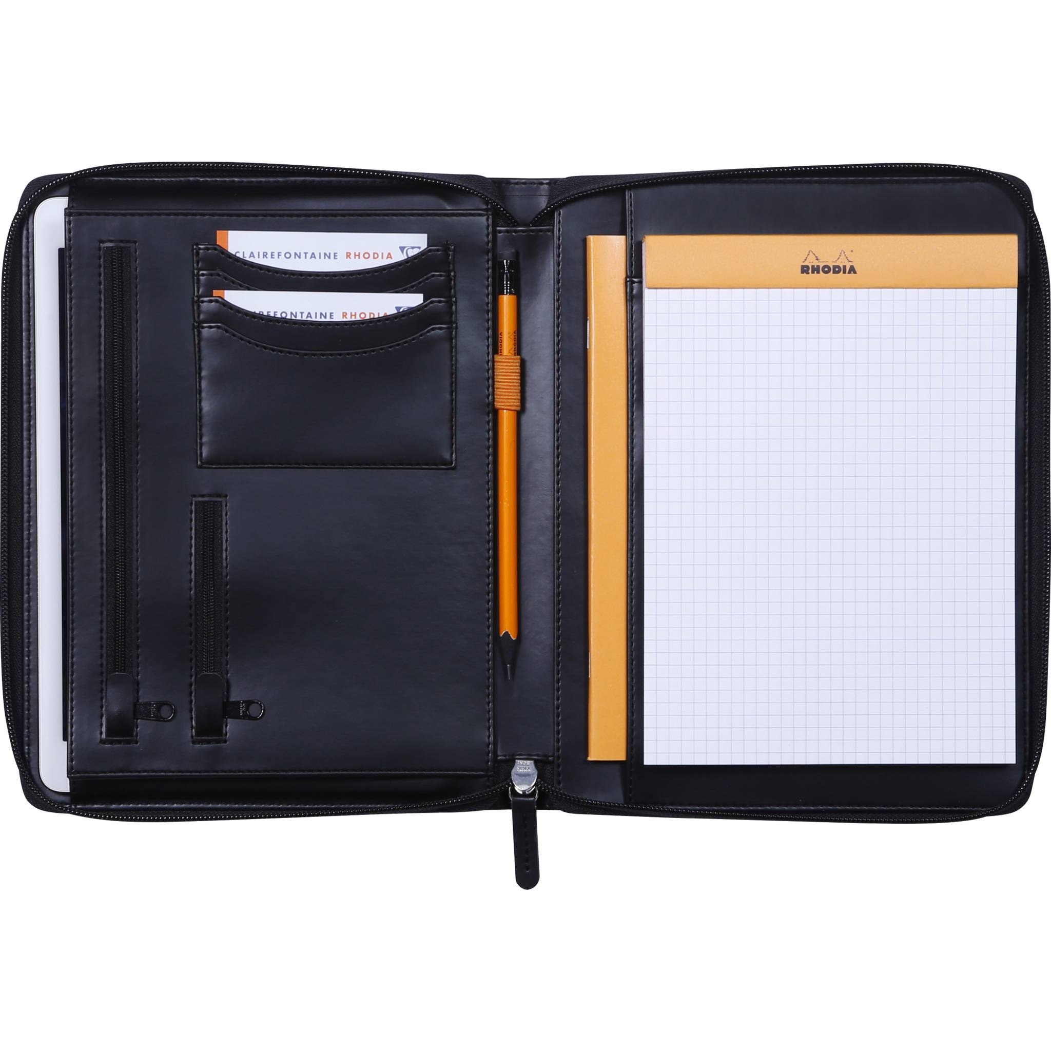 Rhodia Konferenzmappe, kleines Modell 19,5x25,5 cm, für Block A5 Schwarz 168100C