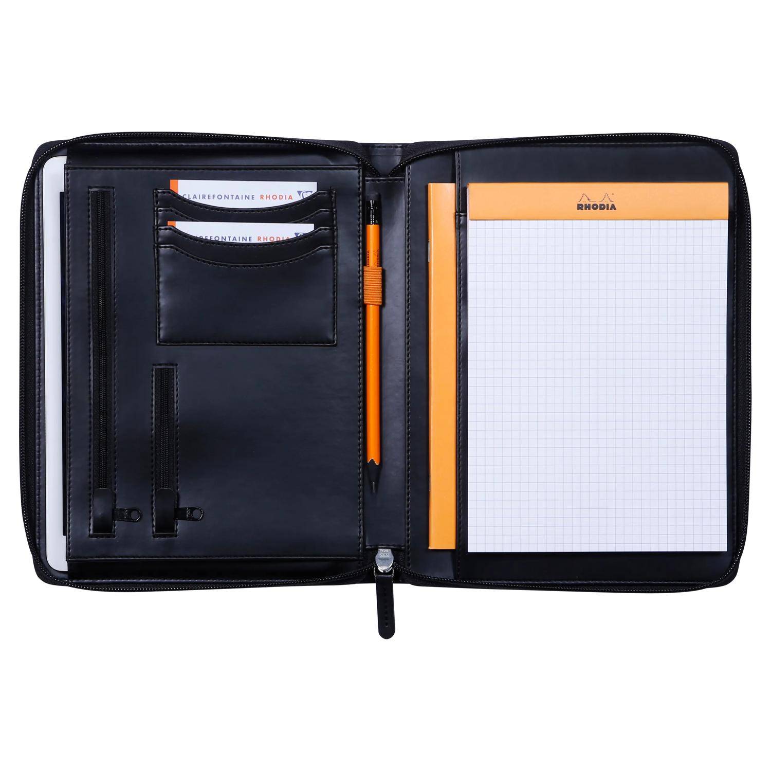 Rhodia Konferenzmappe, kleines Modell 19,5x25,5 cm, für Block A5 Schwarz 168100C