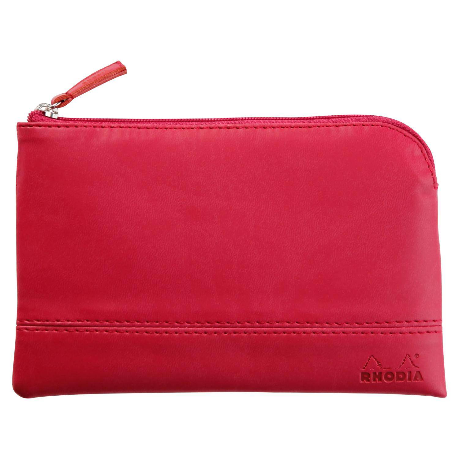 Rhodia Rhodiarama Etui aus Kunstleder Reißverschluss, 11x17 cm Himbeer 116543C