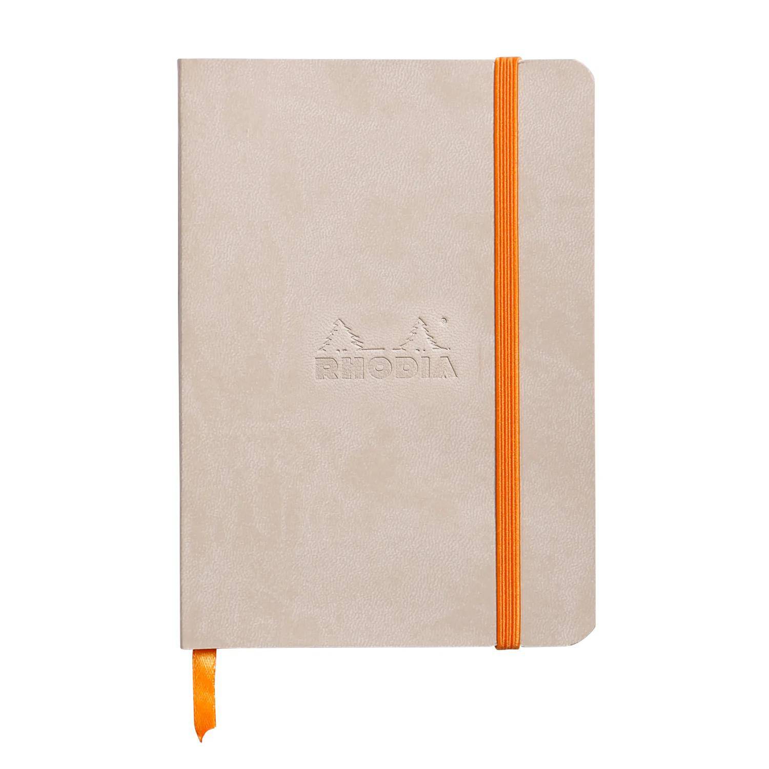 Rhodia flexibles Notizbuch A6 72 Bl liniert, Papier elfenbein 90g, Beige 117305C