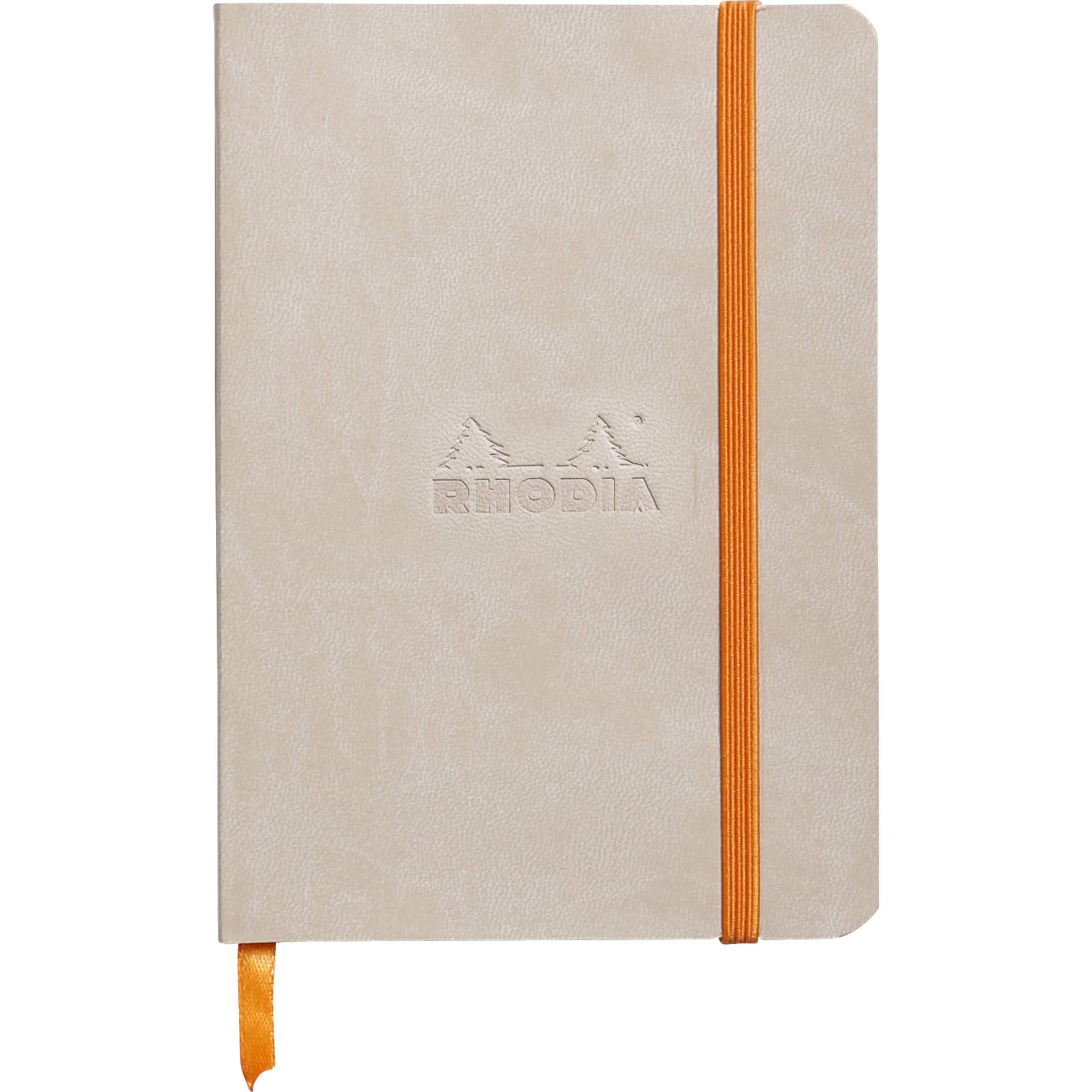 Rhodia flexibles Notizbuch A6 72 Bl liniert, Papier elfenbein 90g, Beige 117305C