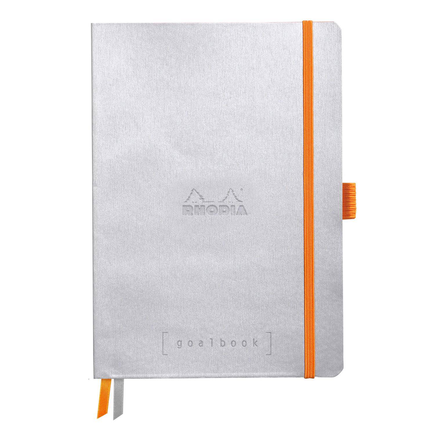 Rhodia Goalbook A5 120 Bl elfenbein 90g, Dot/punktkariert Silber 117741C