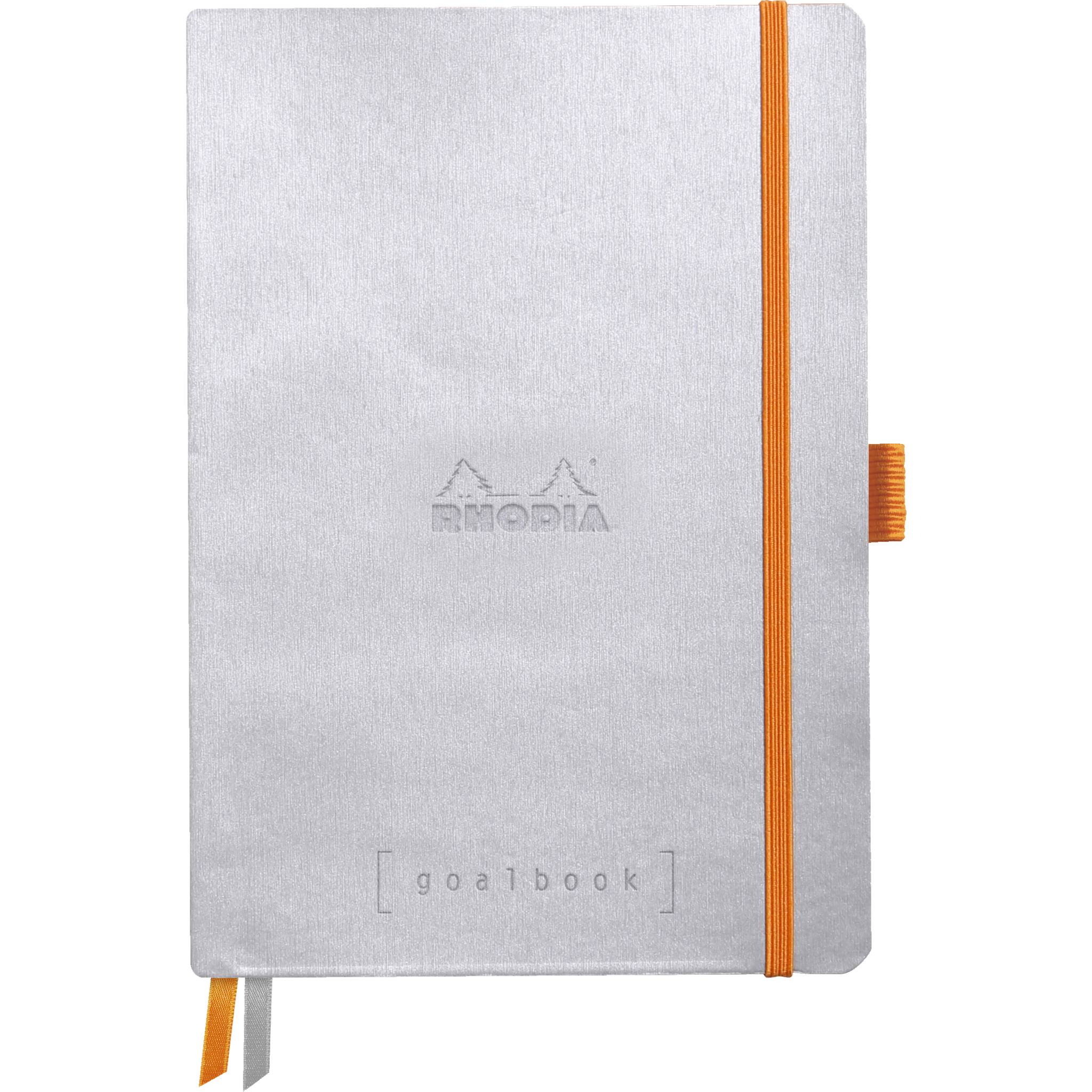 Rhodia Goalbook A5 120 Bl elfenbein 90g, Dot/punktkariert Silber 117741C