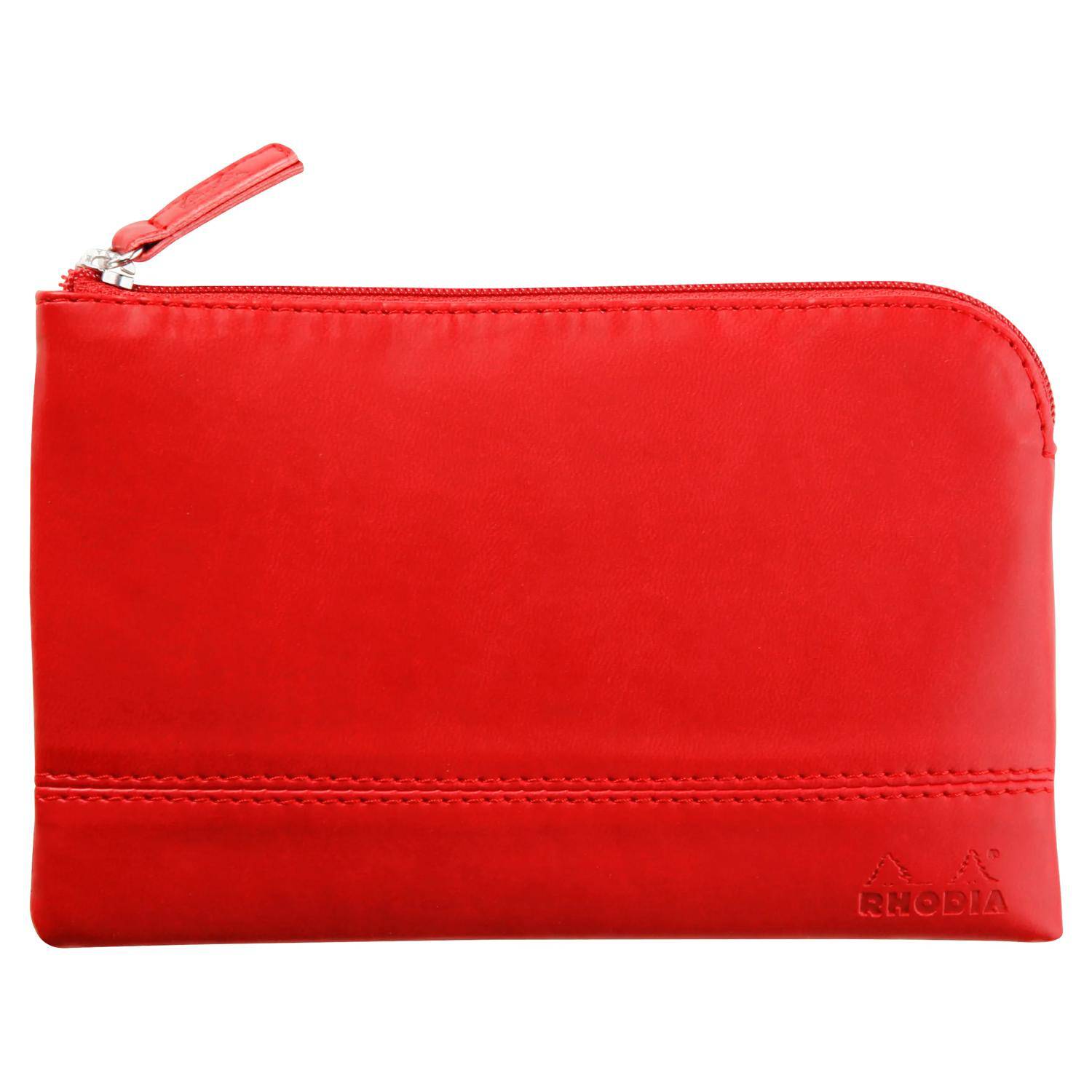 Rhodia Rhodiarama Etui aus Kunstleder Reißverschluss, 11x17 cm Mohnrot 116544C