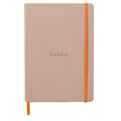 Rhodia Notizbuch A5 Softcover, 80 Bl 90g, dot/kariert, Hauch von Rosa 117439C