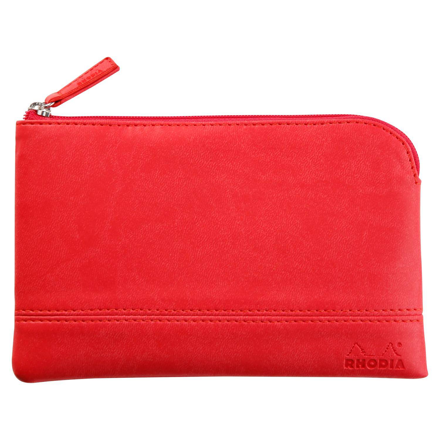 Rhodia Rhodiarama Etui aus Kunstleder Reißverschluss, 11x17 cm Koralle 116545C