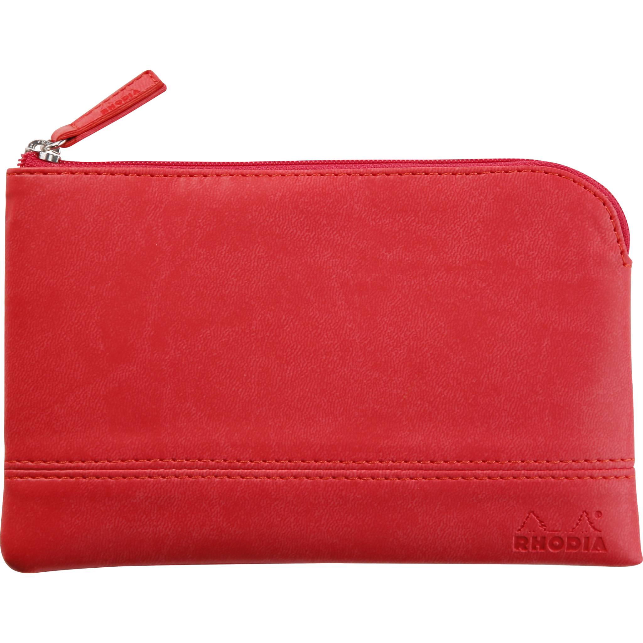 Rhodia Rhodiarama Etui aus Kunstleder Reißverschluss, 11x17 cm Koralle 116545C
