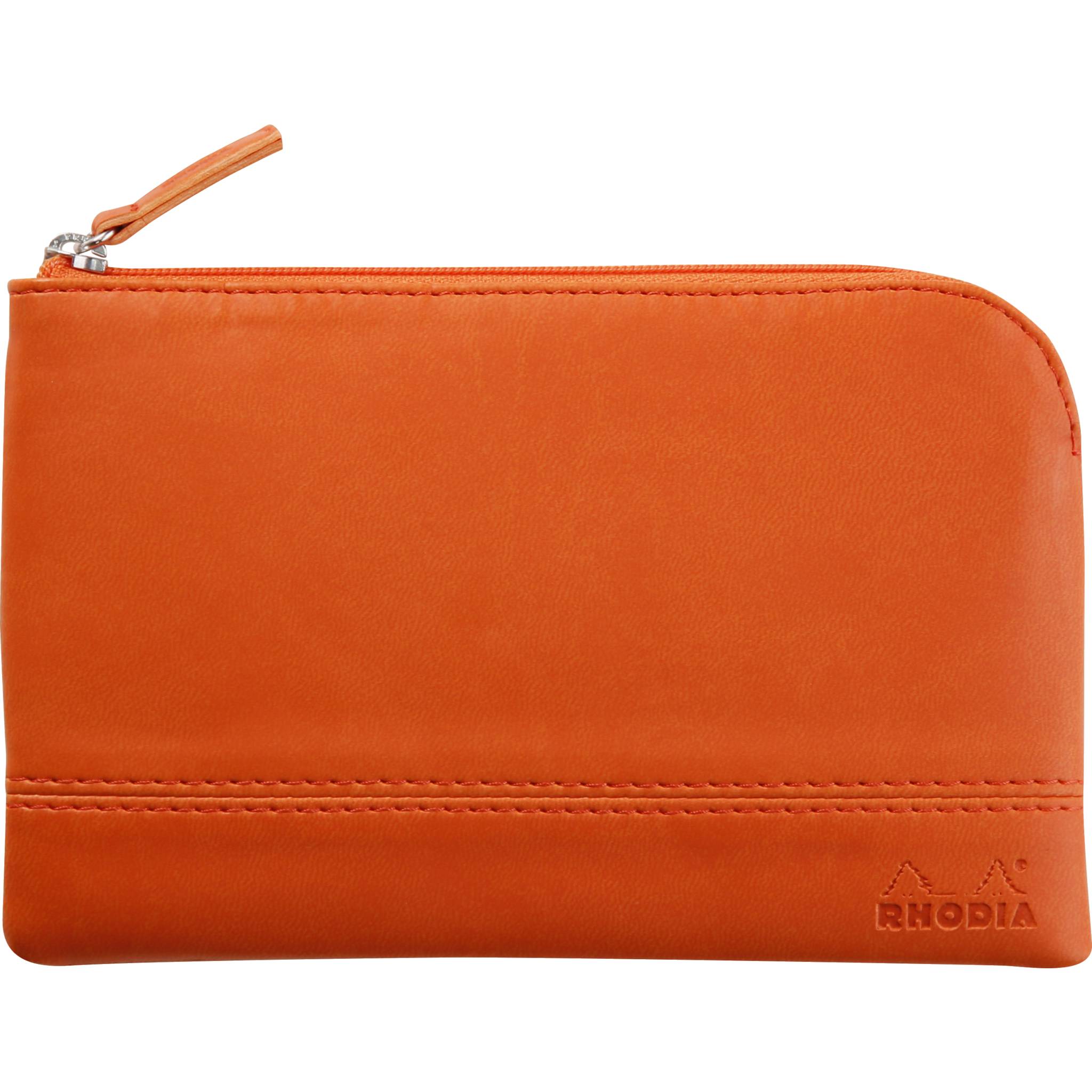 Rhodia Rhodiarama Etui aus Kunstleder Reißverschluss, 11x17 cm Tangerine 116546C