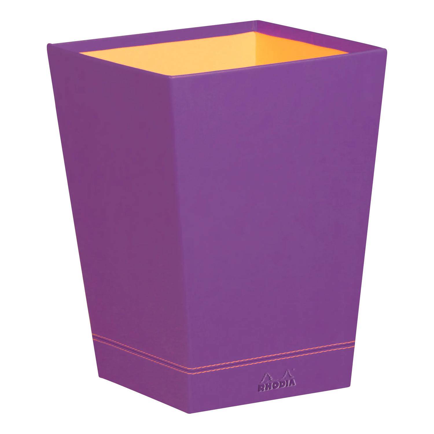Rhodia Rhodiarama Papierkorb aus Kunstleder, 27x27x32cm - Violett 318920C