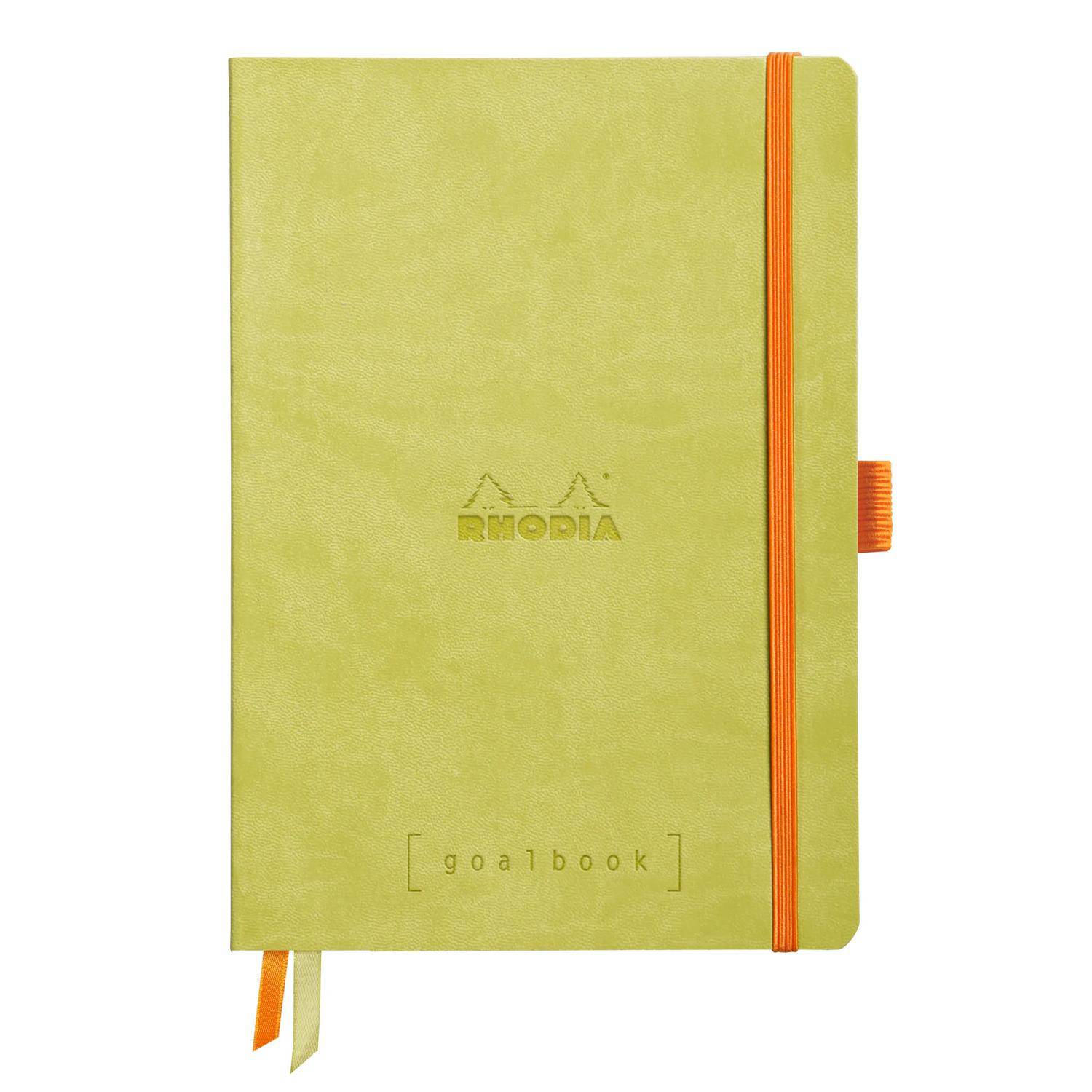 Rhodia Goalbook A5 120 Bl elfenbein 90g, Dot/punktkariert Anisgrün 117746C