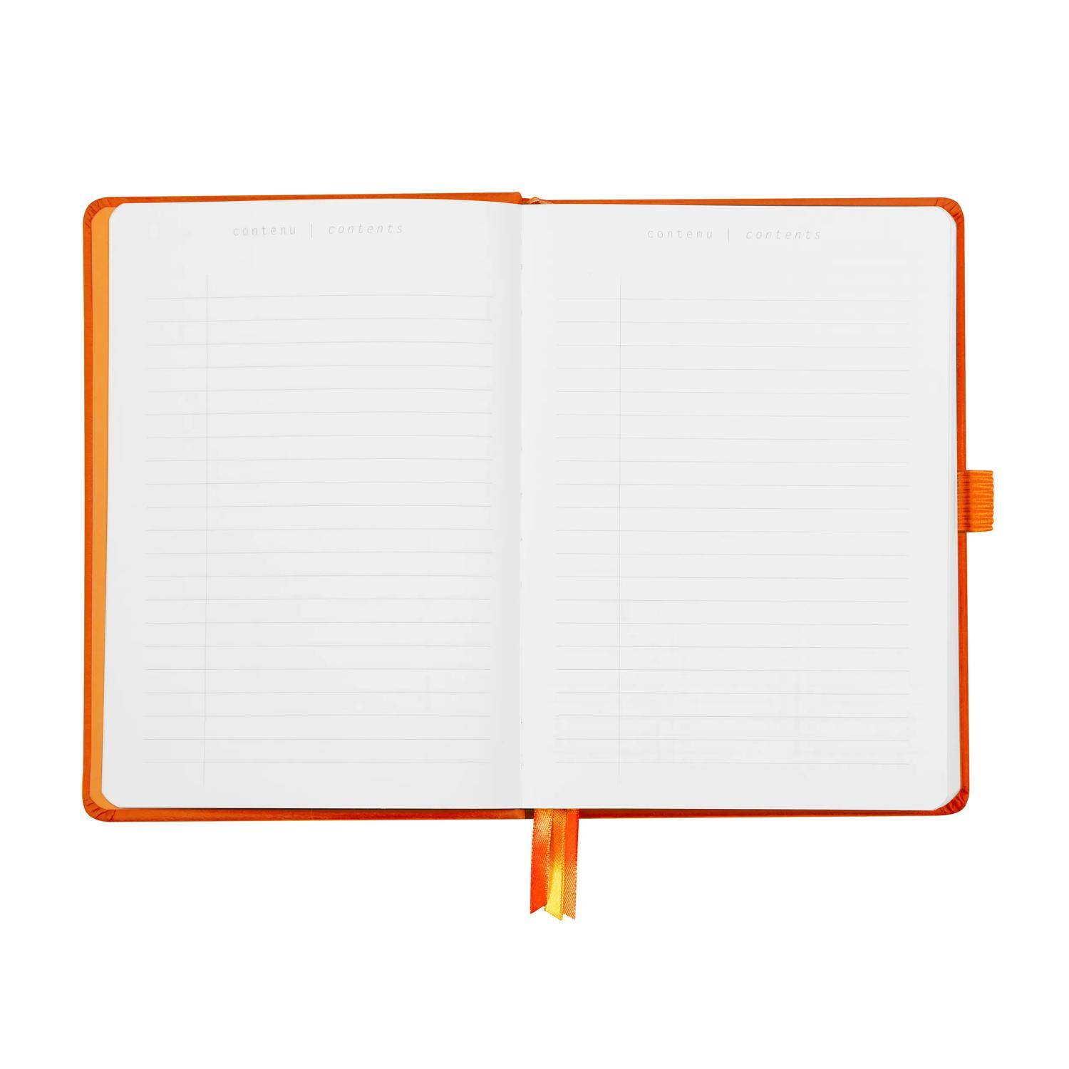 Rhodia Goalbook A5 120 Bl weiß 90g, Dot/punktkariert Tangerine 118583C