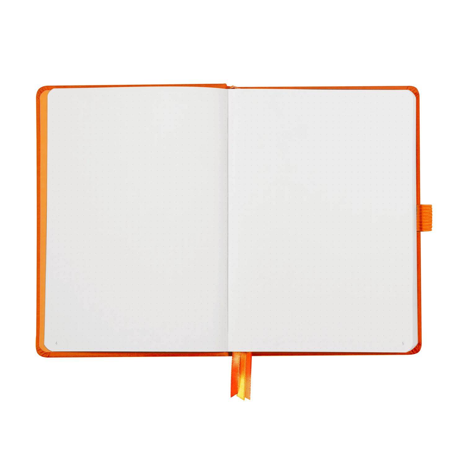 Rhodia Goalbook A5 120 Bl weiß 90g, Dot/punktkariert Tangerine 118583C