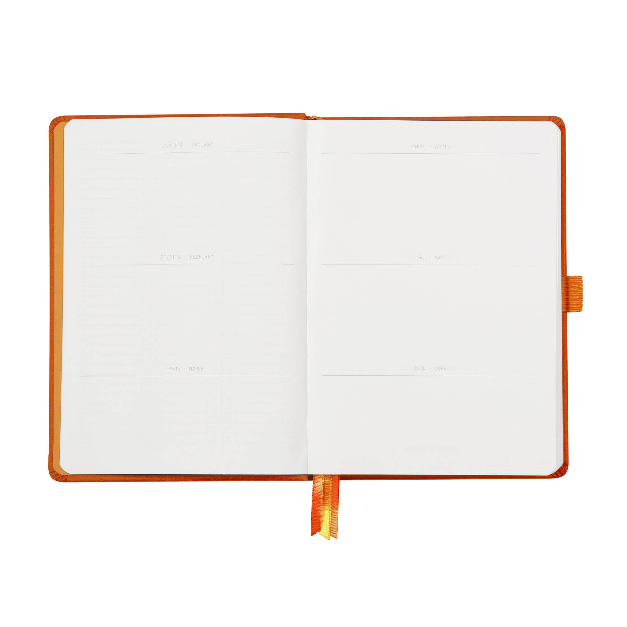 Rhodia Goalbook A5 120 Bl weiß 90g, Dot/punktkariert Tangerine 118583C