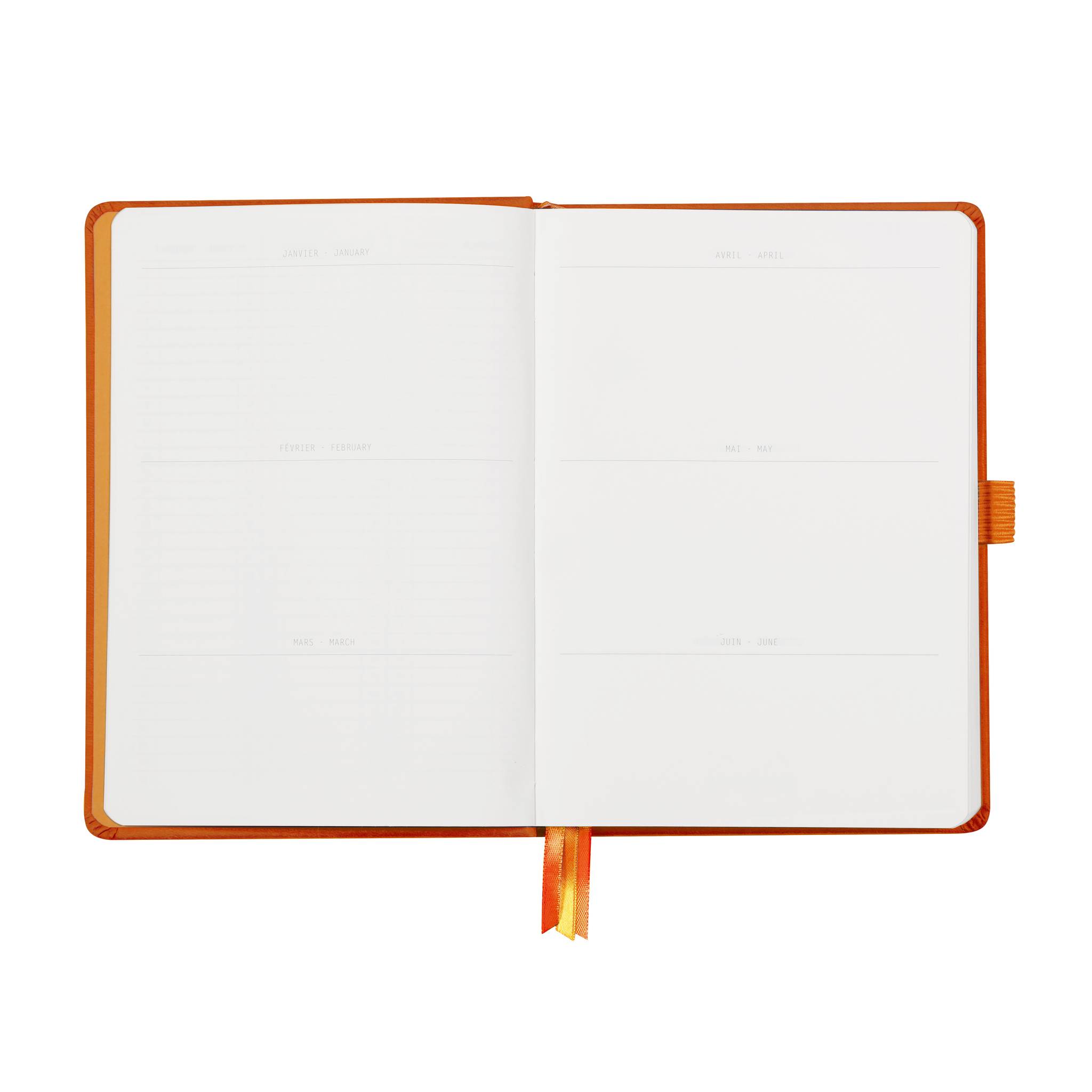Rhodia Goalbook A5 120 Bl weiß 90g, Dot/punktkariert Tangerine 118583C