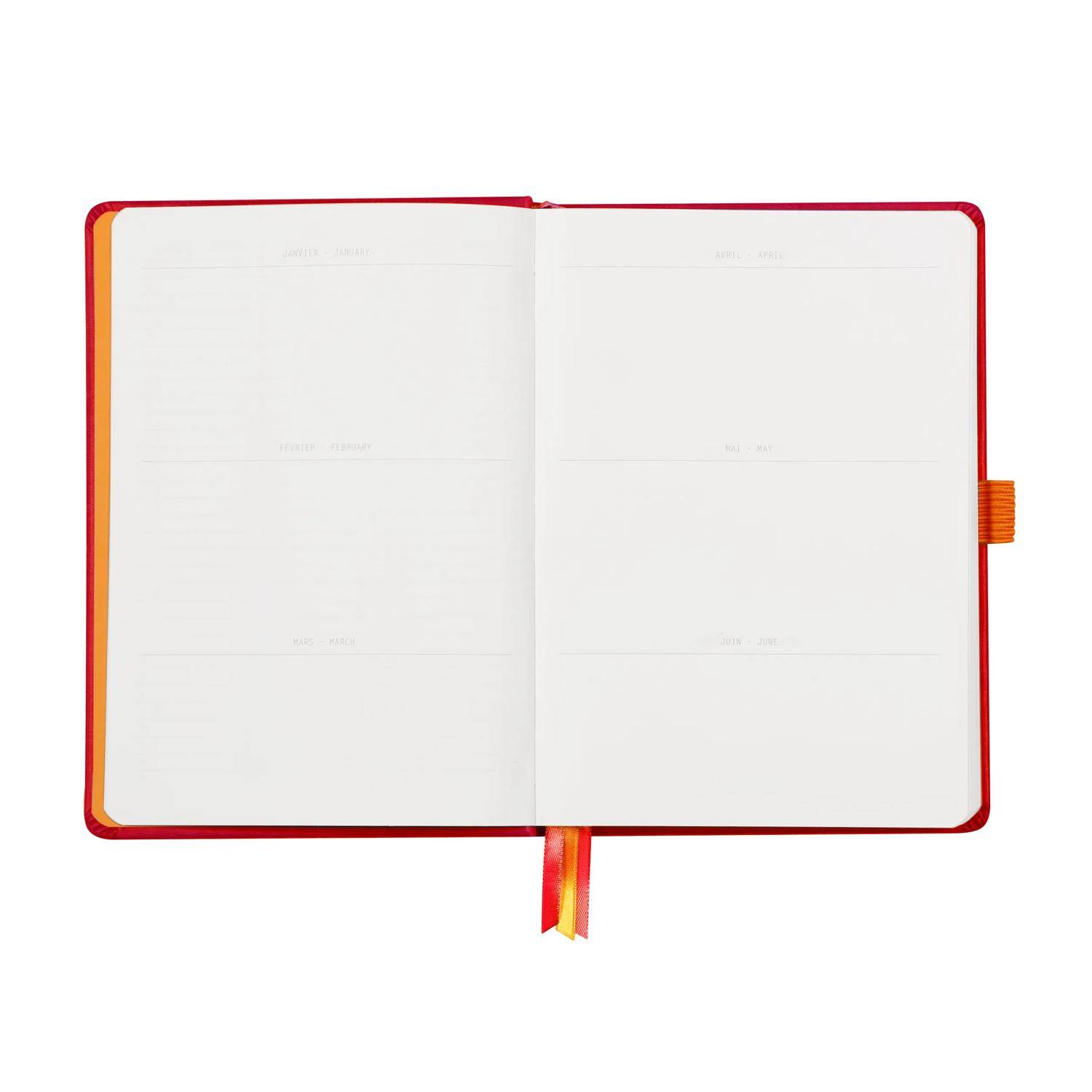 Rhodia Goalbook A5 festem Einband, 120 Bl 90g, Dot/punktkariert Mohnrot 118582C