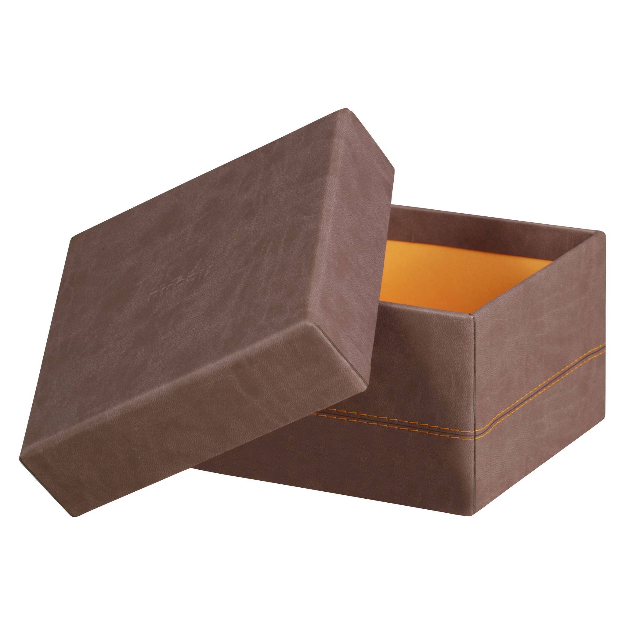 Rhodia Set mit 5 Boxen aus Kunstleder 44x34x16cm - Schokoladenbraun 318883C