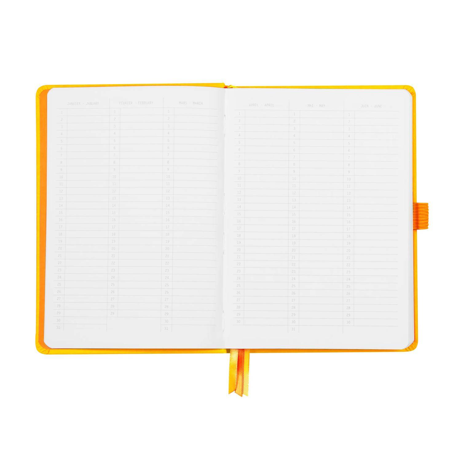 Rhodia Goalbook A5 120 Bl weiß 90g, Dot/punktkariert Narzisse 118585C