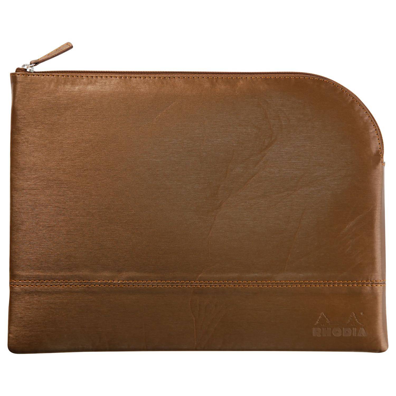 Rhodia Rhodiarama Etui aus Kunstleder Reißverschluss, 21x28 cm Bronze 116719C