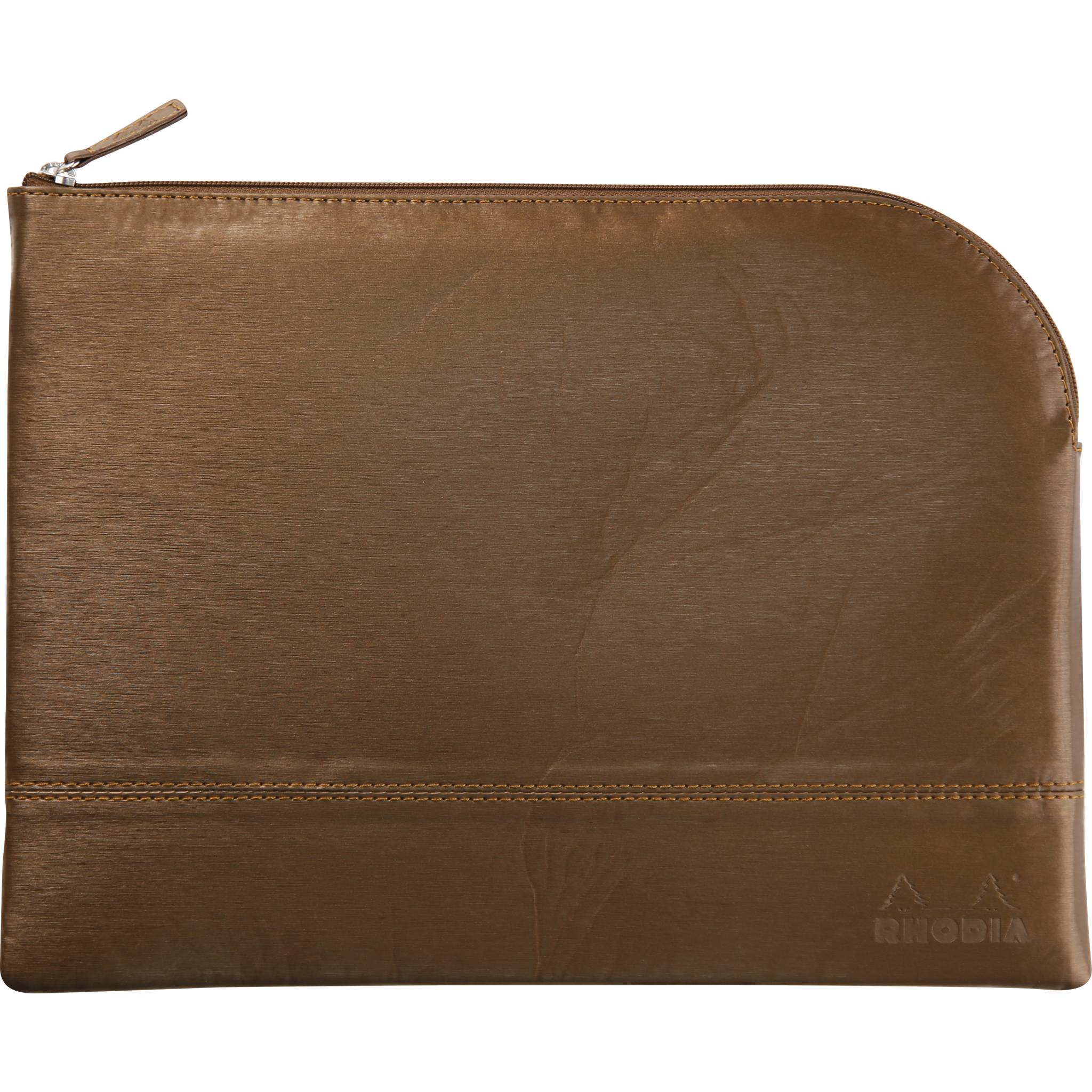 Rhodia Rhodiarama Etui aus Kunstleder Reißverschluss, 21x28 cm Bronze 116719C