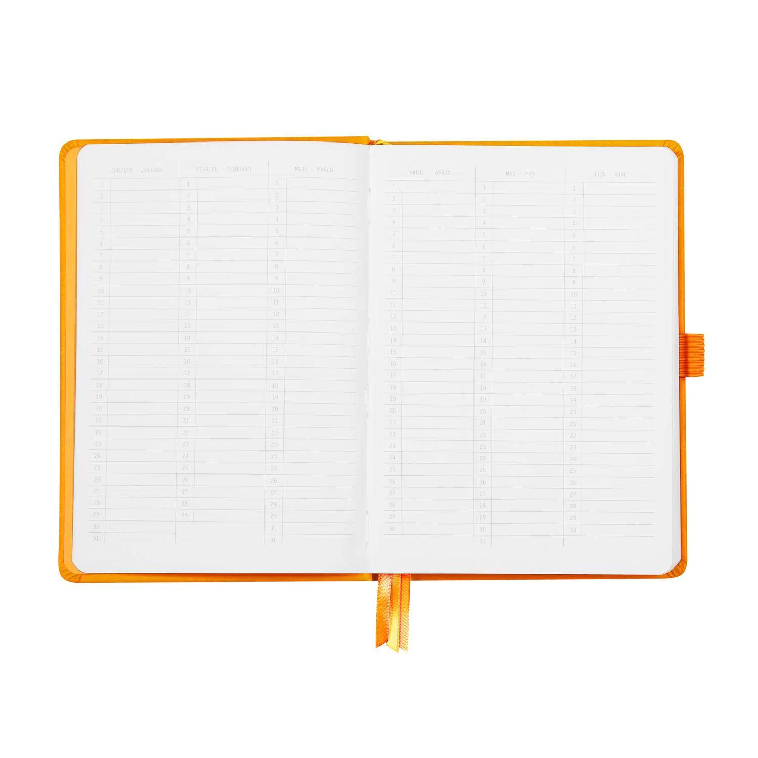 Rhodia Goalbook A5 festem Einband, 120 Bl 90g, Dot/punktkariert Orange 118584C