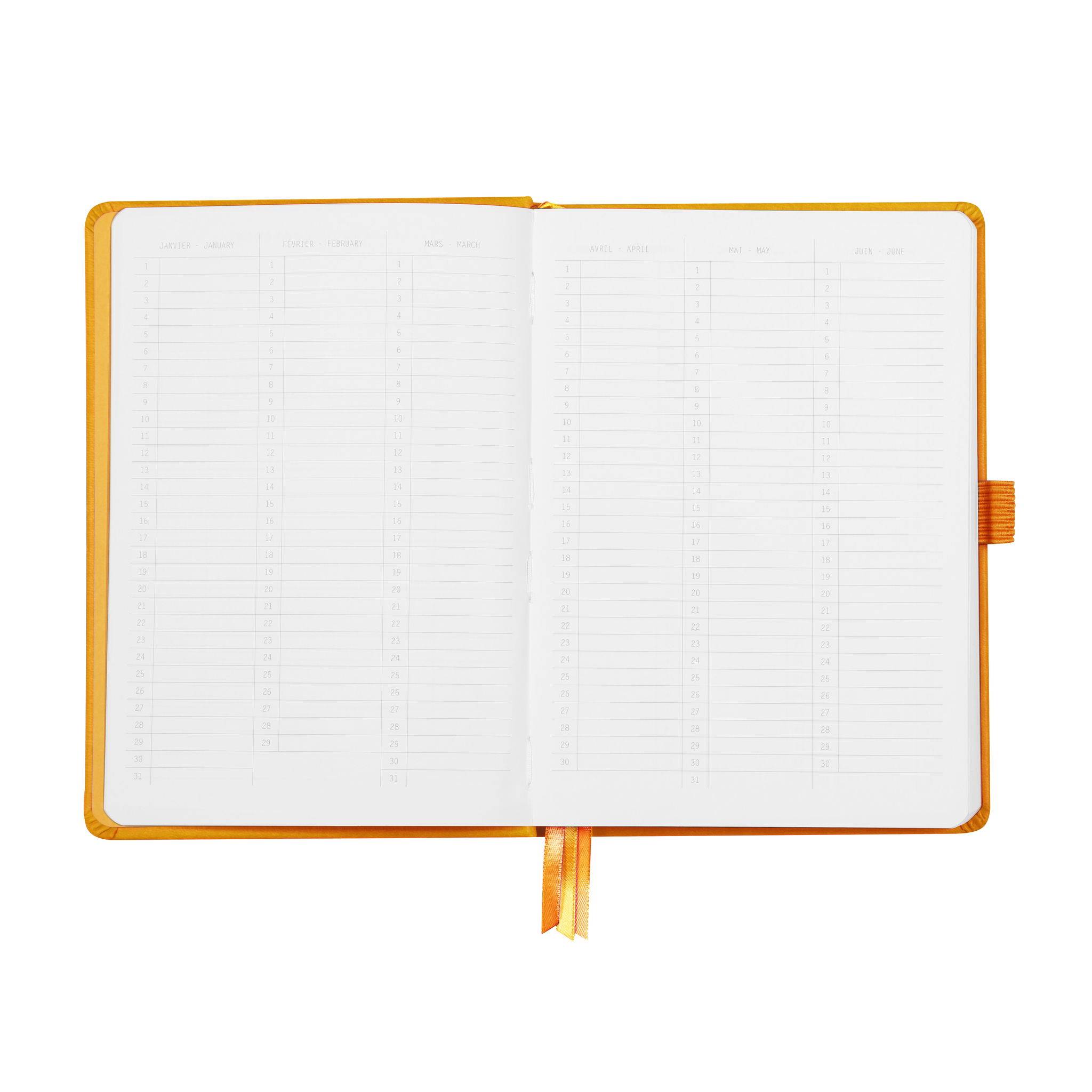 Rhodia Goalbook A5 festem Einband, 120 Bl 90g, Dot/punktkariert Orange 118584C