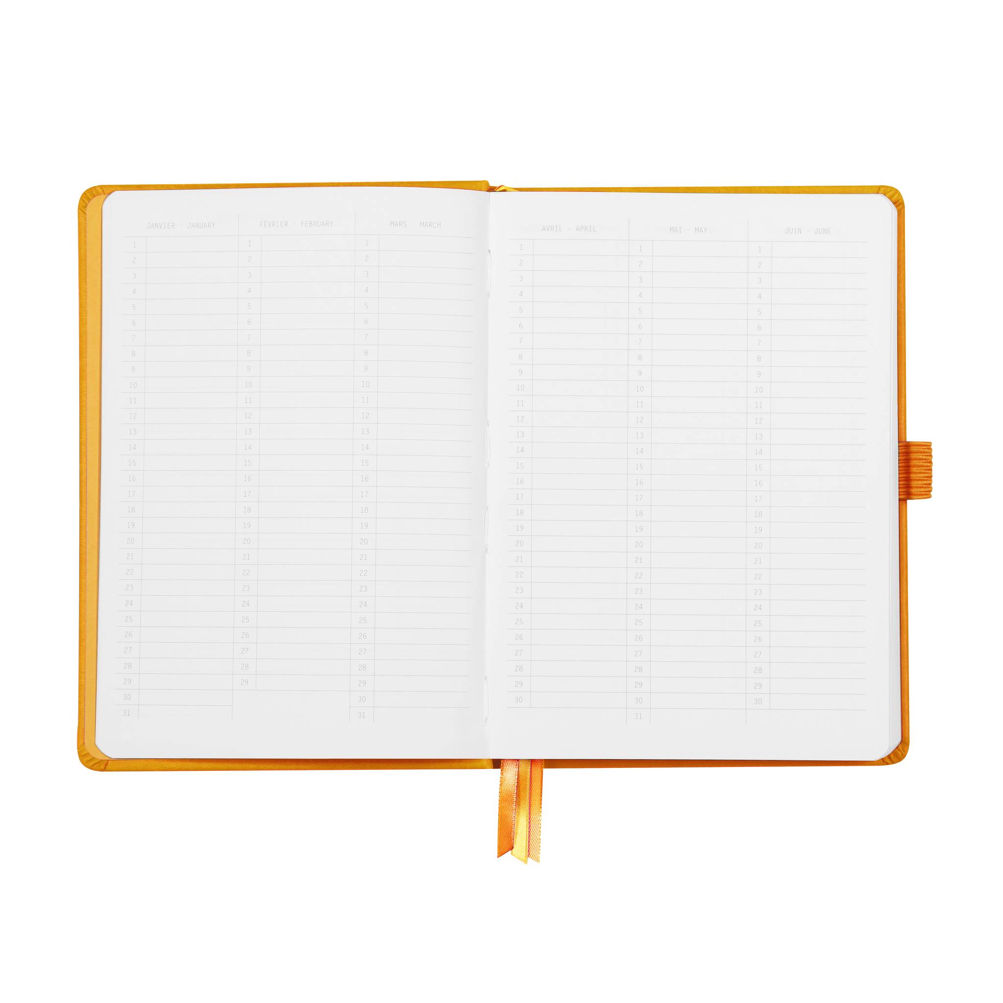 Rhodia Goalbook A5 festem Einband, 120 Bl 90g, Dot/punktkariert Orange 118584C