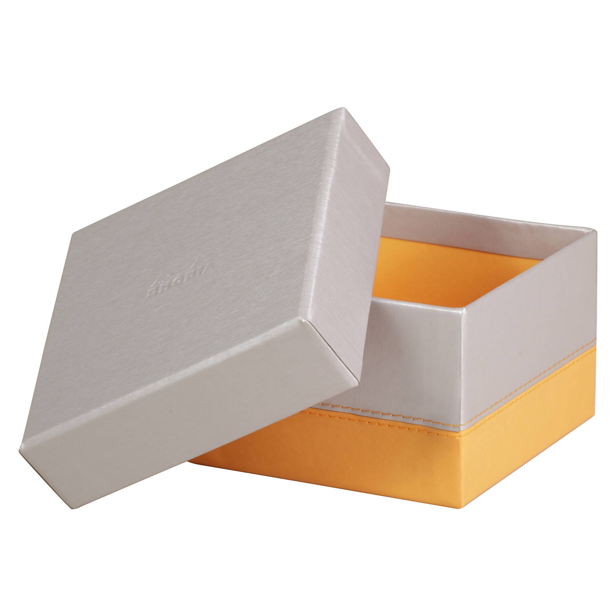 Rhodia Set mit 5 Boxen aus Kunstleder 44x34x16cm - Silber 318881C