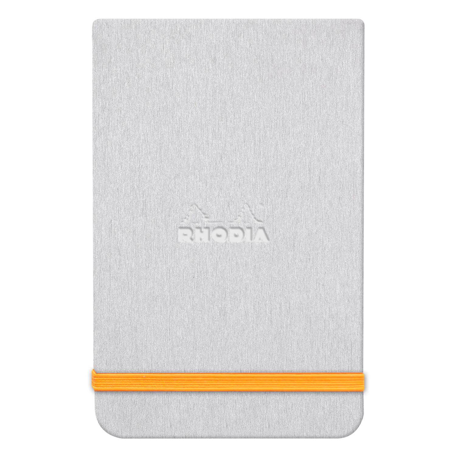 Rhodia Webnotepad A5 96 Bl liniert, mikroperforiert, Papier 90g, Silber 194374C