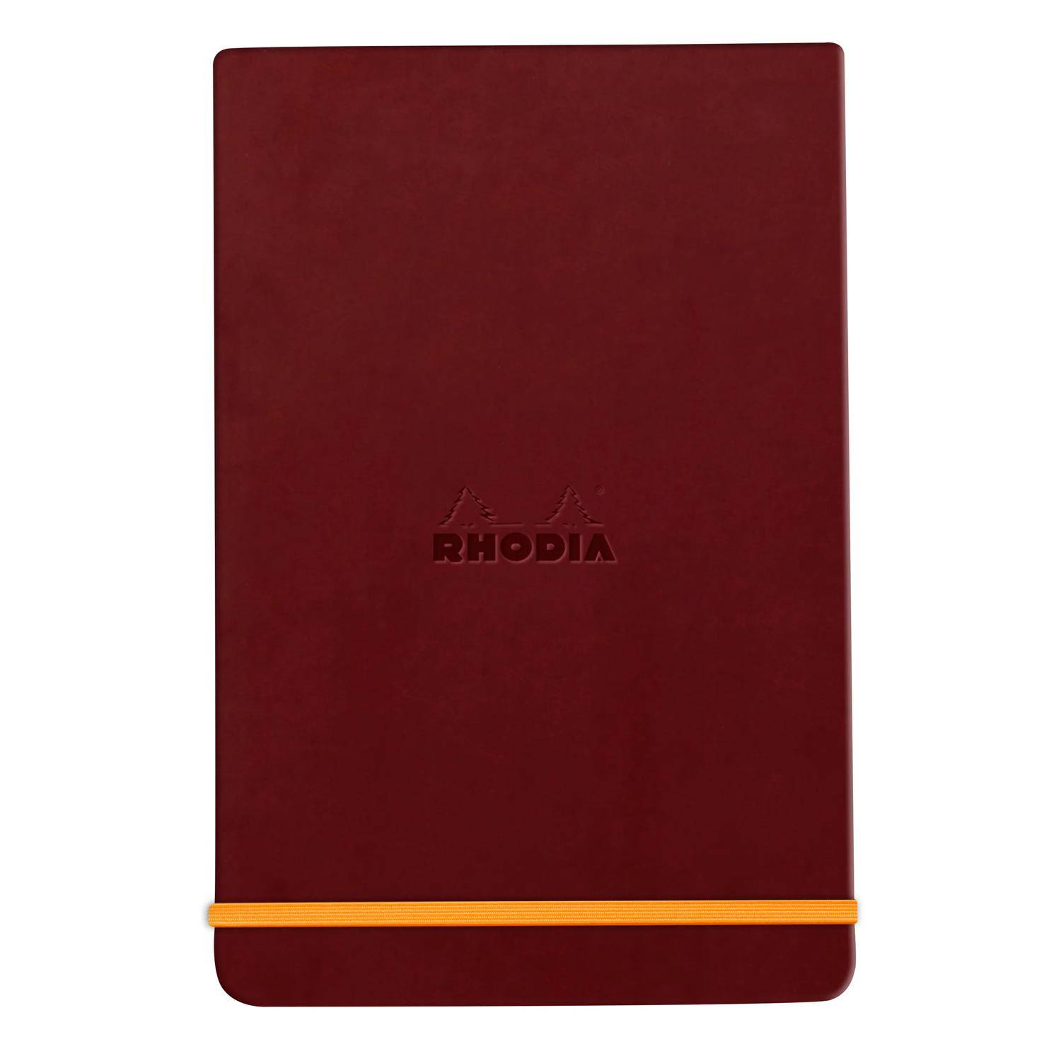 Rhodia Webnotepad A5 96 Bl liniert, mikroperforiert, Papier 90g, Weinrot 194380C