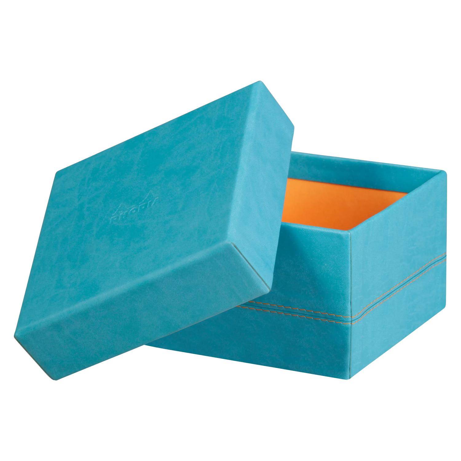 Rhodia Set mit 5 Boxen aus Kunstleder 44x34x16cm - Türkis 318887C