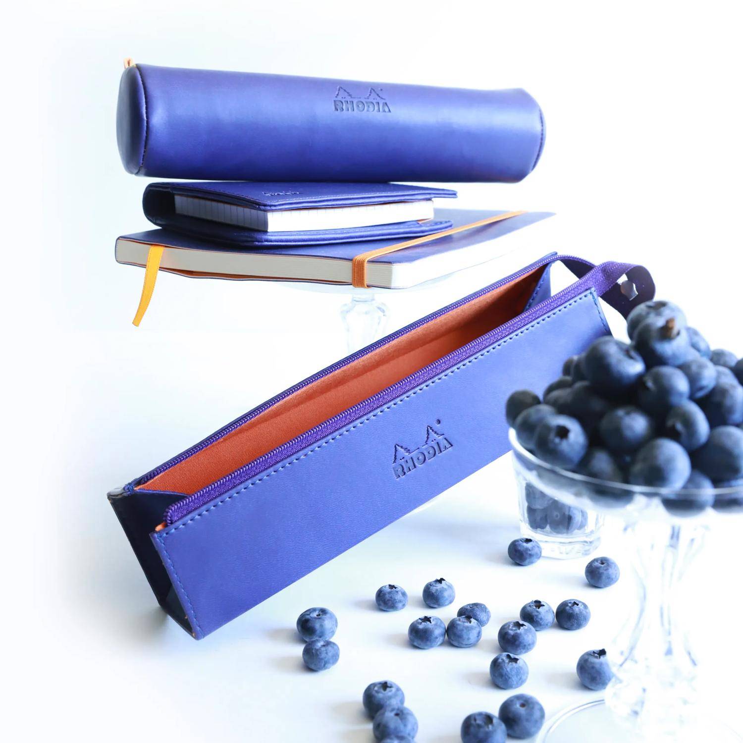 Rhodia Hartschalenmäppchen, rechteckig 23x5x5 cm Mitternachtsblau 319035C