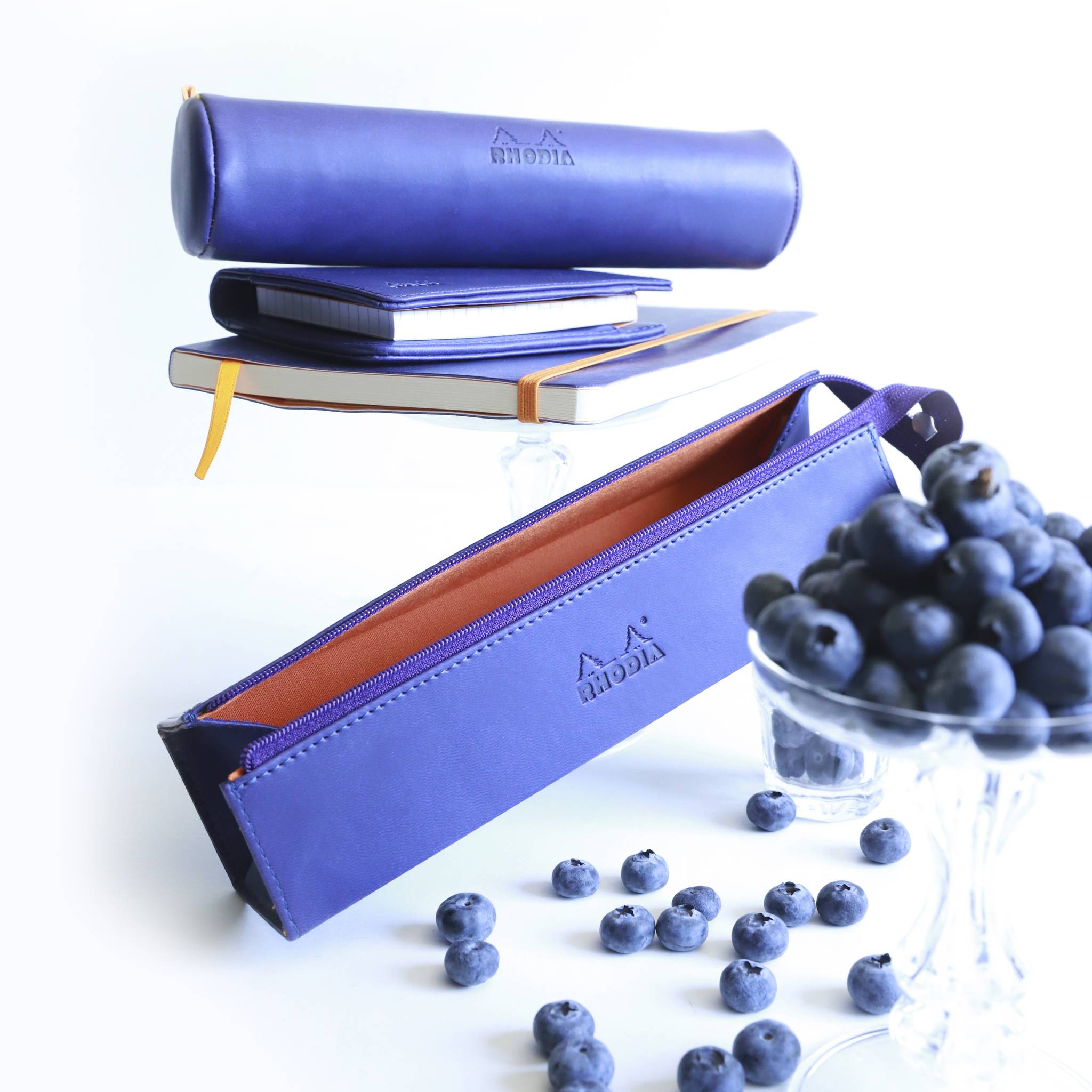 Rhodia Hartschalenmäppchen, rechteckig 23x5x5 cm Mitternachtsblau 319035C