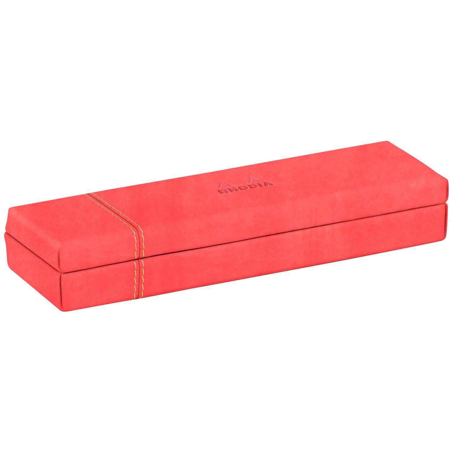 Rhodia Rhodiarama, Stiftebox aus Kunstleder, 21x5,5x3cm - Koralle 194521C