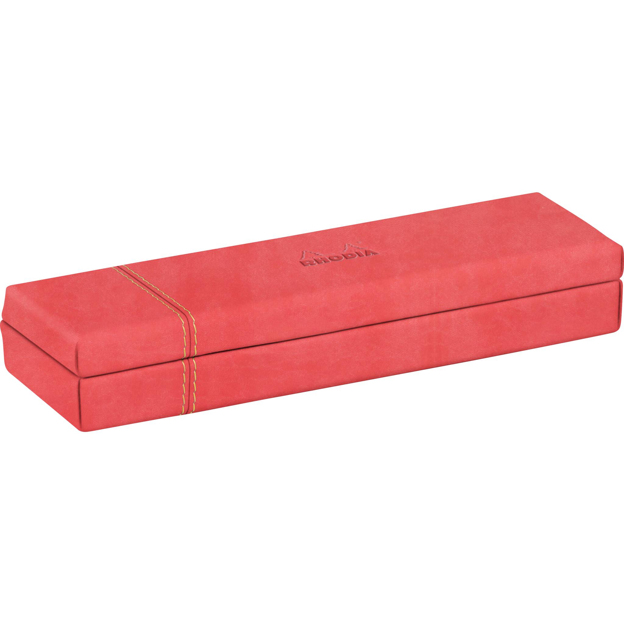 Rhodia Rhodiarama, Stiftebox aus Kunstleder, 21x5,5x3cm - Koralle 194521C