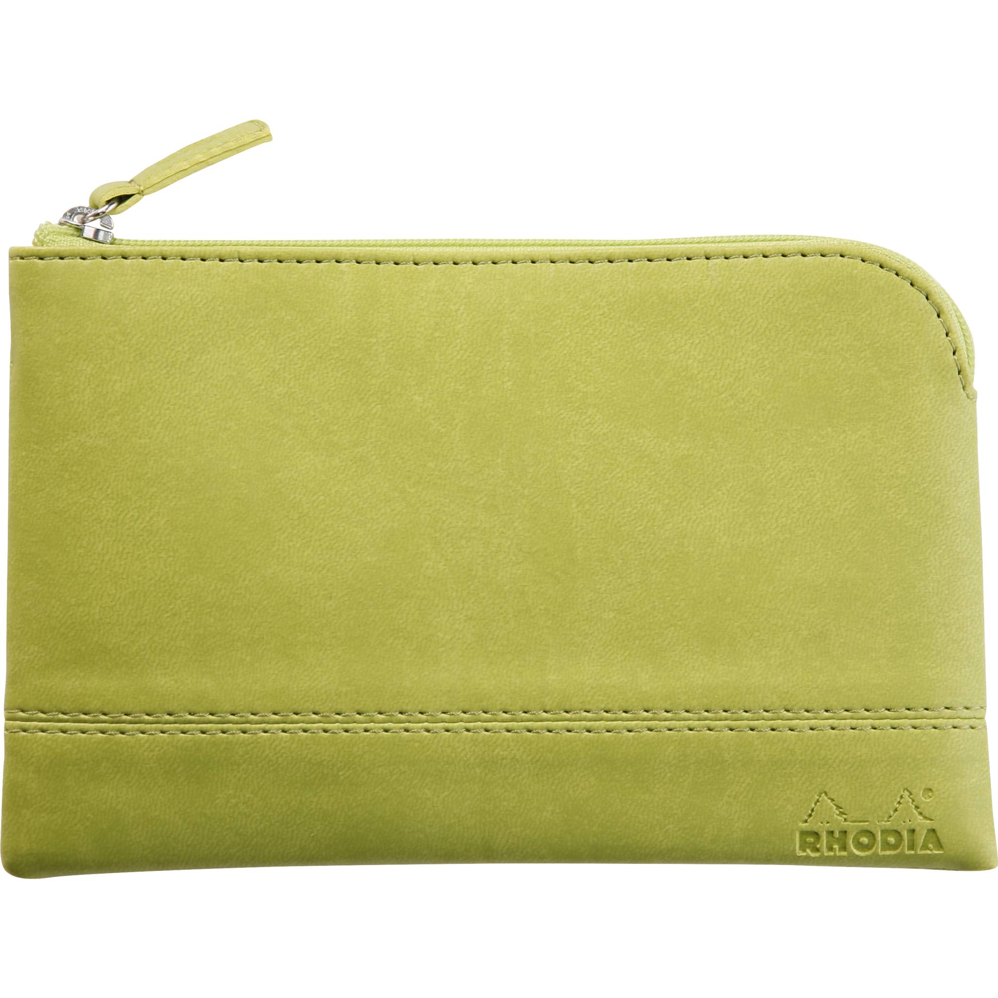 Rhodia Rhodiarama Etui aus Kunstleder Reißverschluss, 11x17 cm Anisgrün 116531C