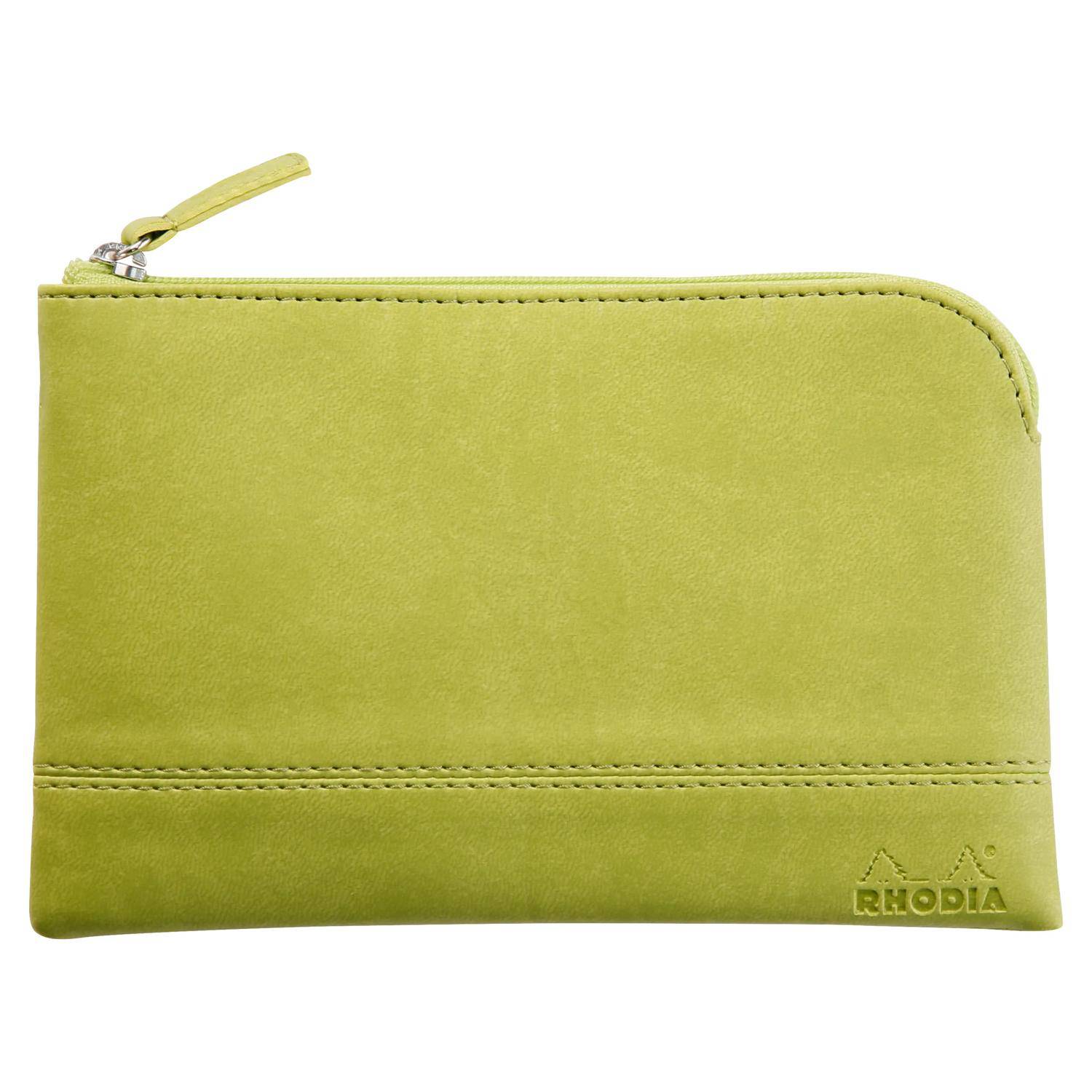 Rhodia Rhodiarama Etui aus Kunstleder Reißverschluss, 11x17 cm Anisgrün 116531C