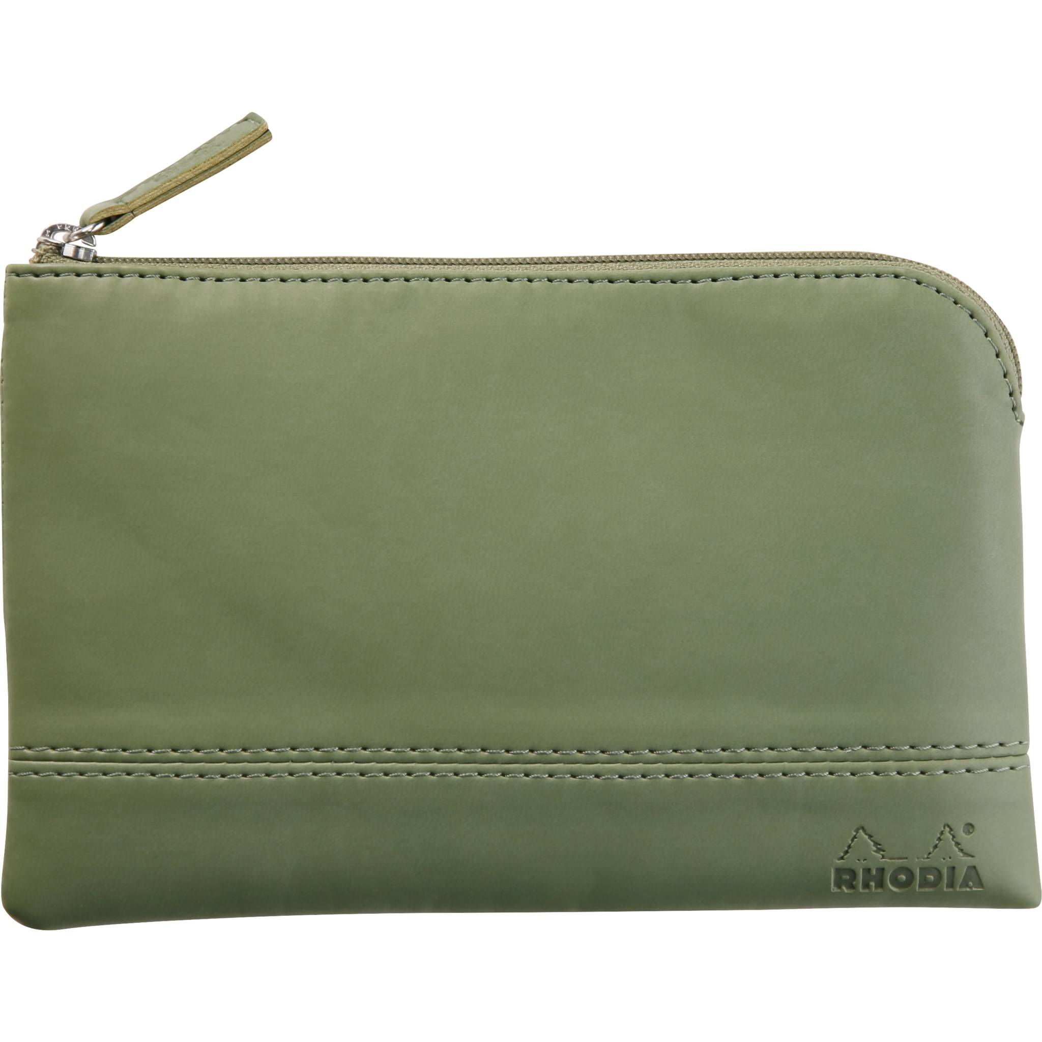 Rhodia Rhodiarama Etui Kunstleder Reißverschluss, 11x17 cm Salbeigrün 116532C