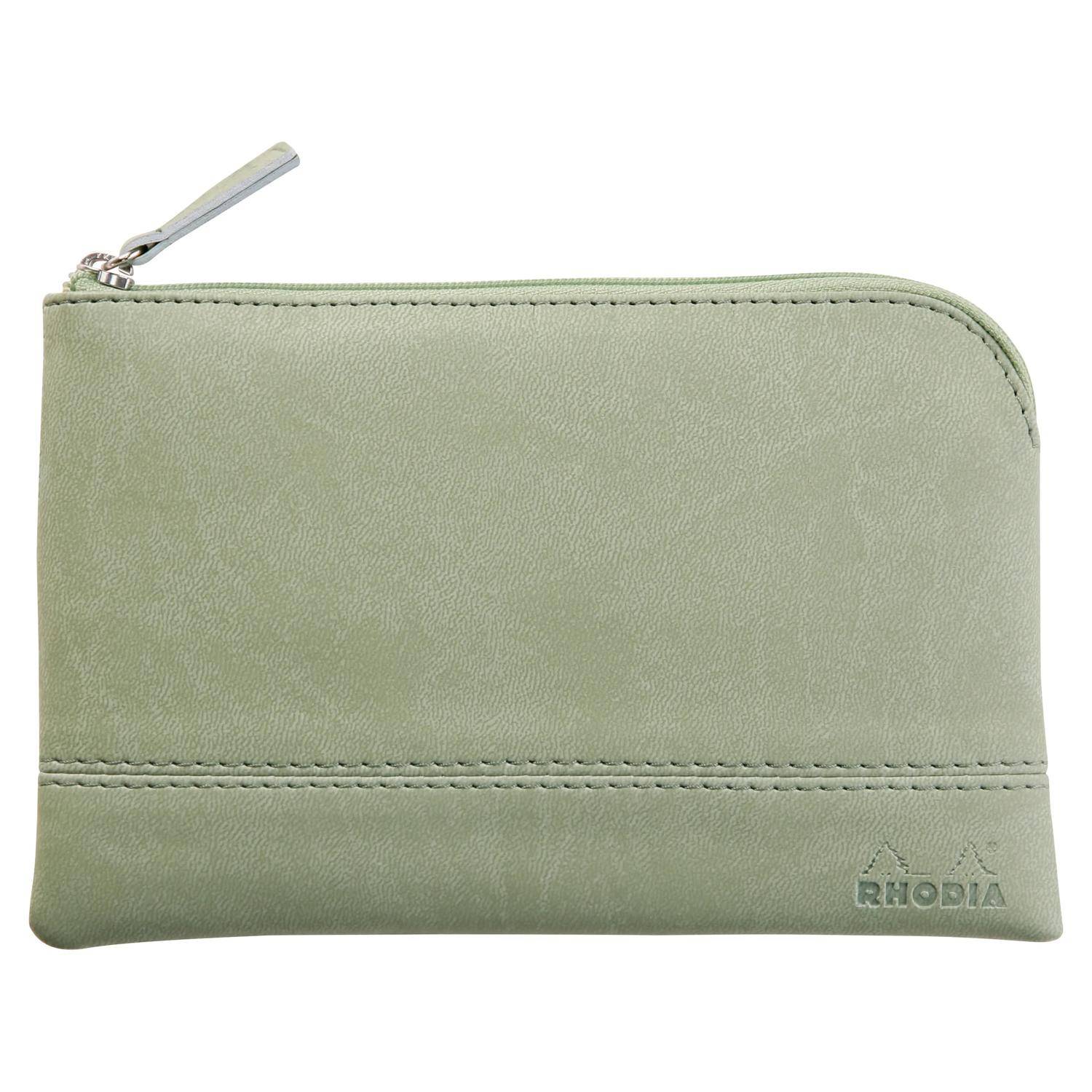 Rhodia Rhodiarama Etui aus Kunstleder Reißverschluss, 11x17 cm Seladon 116533C