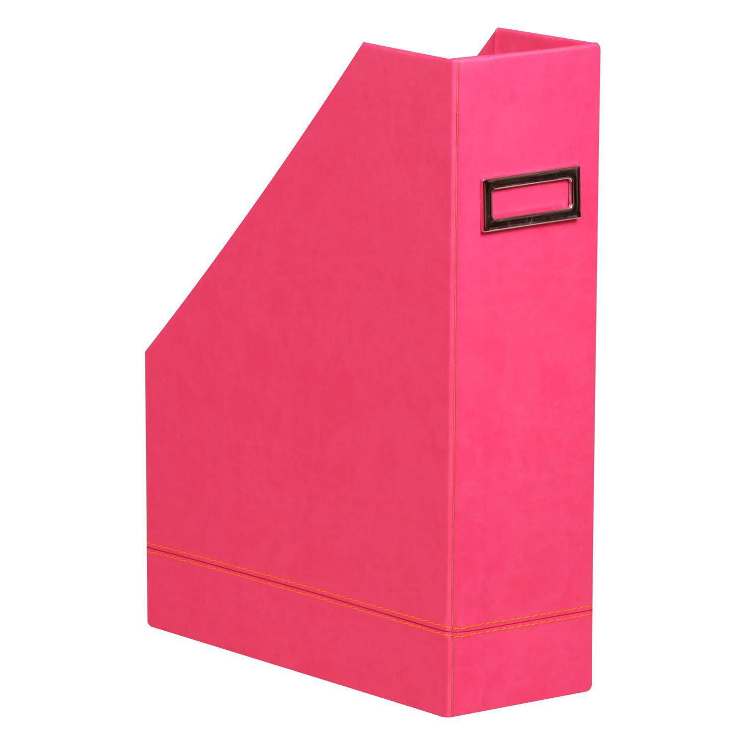 Rhodia Rhodiarama Stehsammler aus Kunstleder, 10x25x31cm - Himbeer 318932C