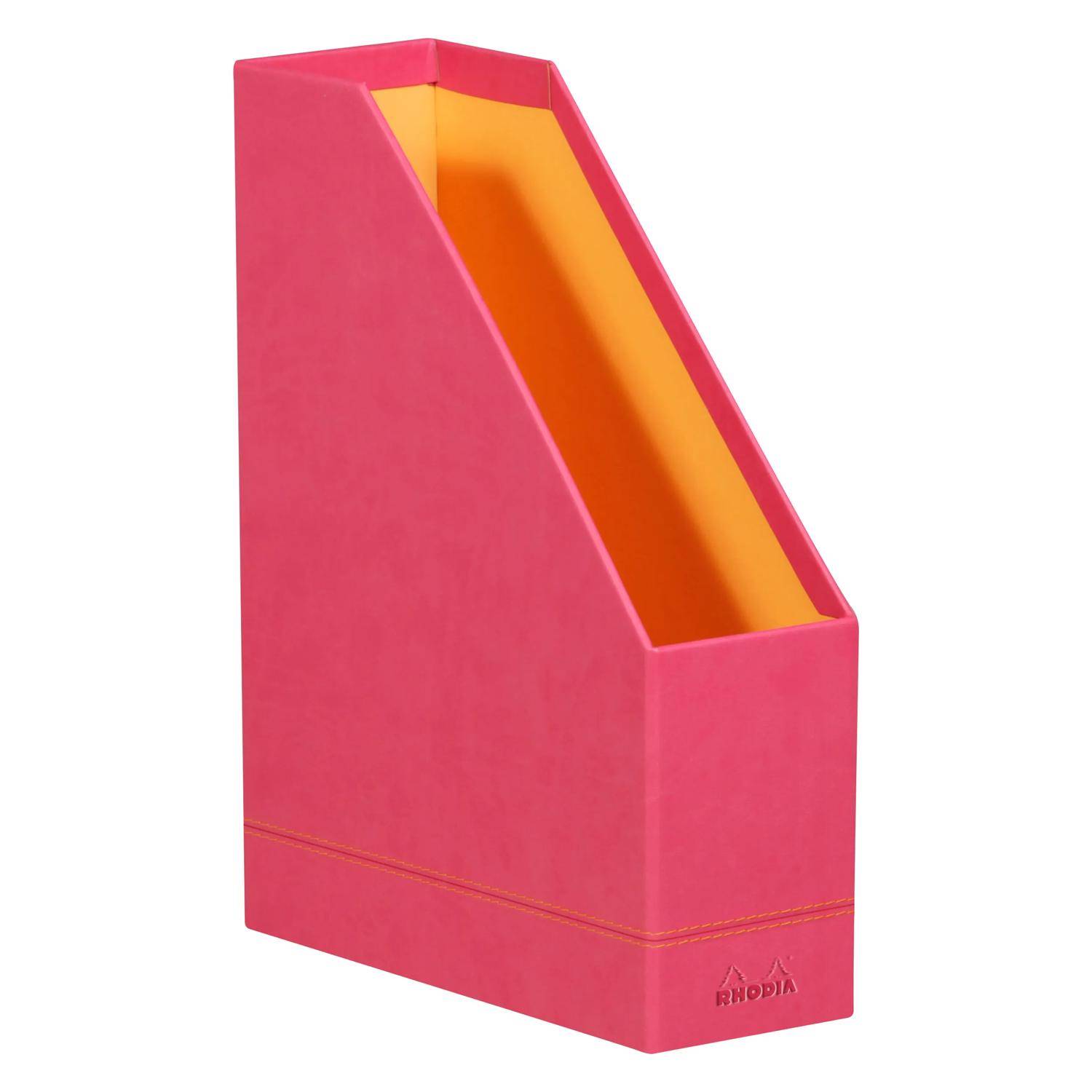Rhodia Rhodiarama Stehsammler aus Kunstleder, 10x25x31cm - Himbeer 318932C