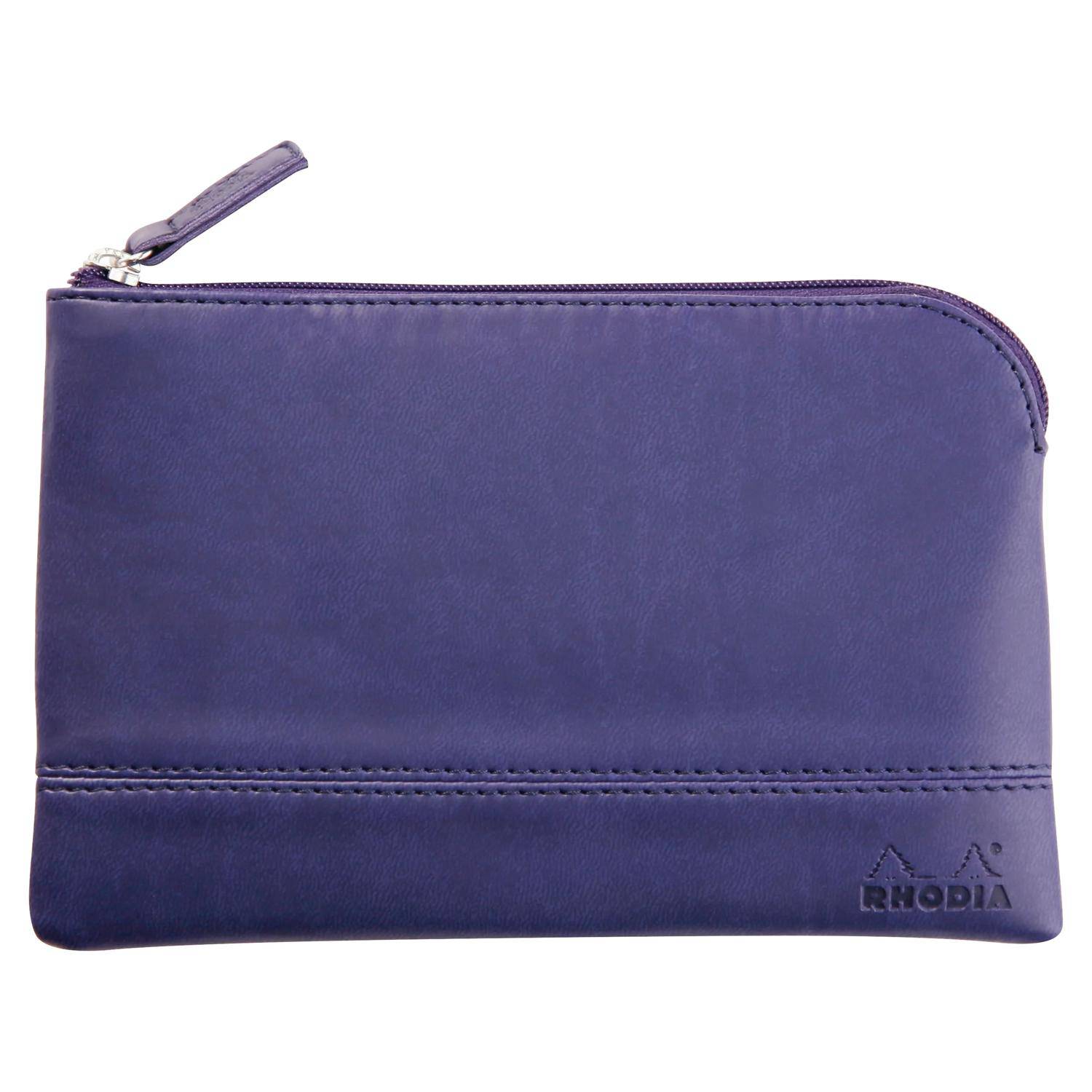 Rhodia Etui Kunstleder Reißverschluss, 11x17 cm Mitternachtsblau 116537C
