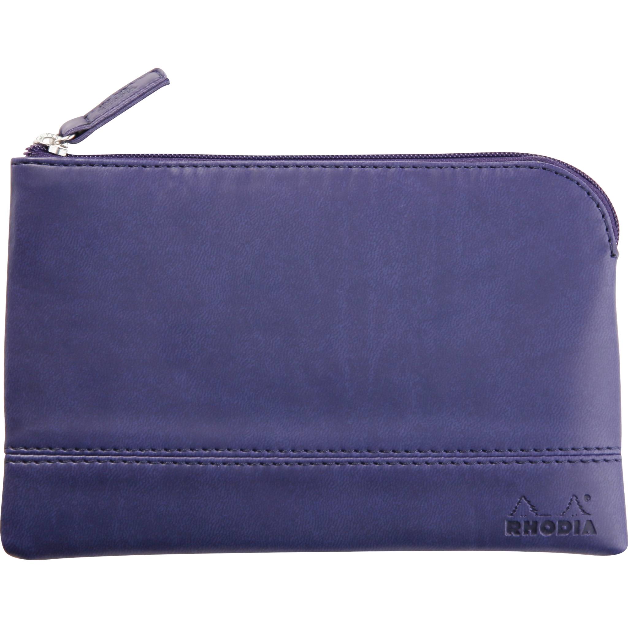 Rhodia Etui Kunstleder Reißverschluss, 11x17 cm Mitternachtsblau 116537C