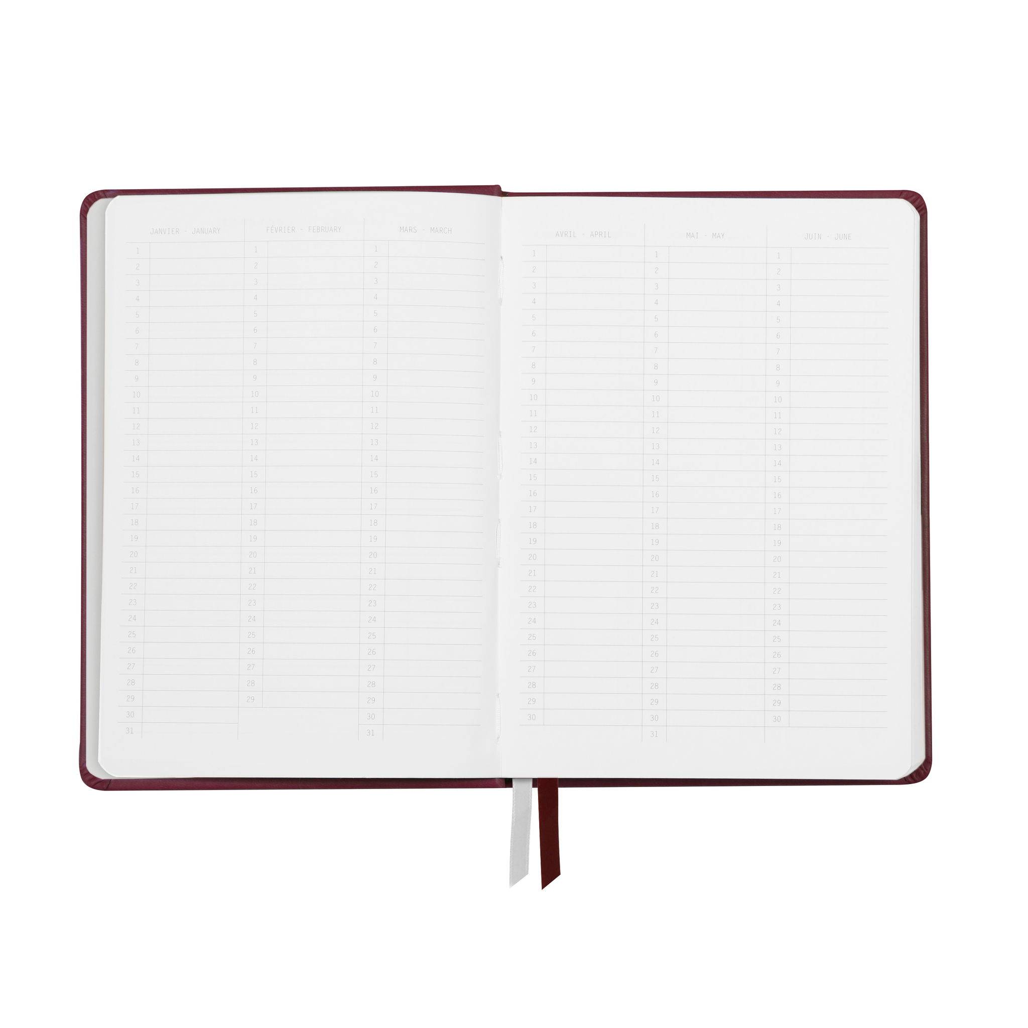 Rhodia Goalbook Creation A5 Umschlag, 50 Bl weiß blanko 200g, Weinrot 194152C