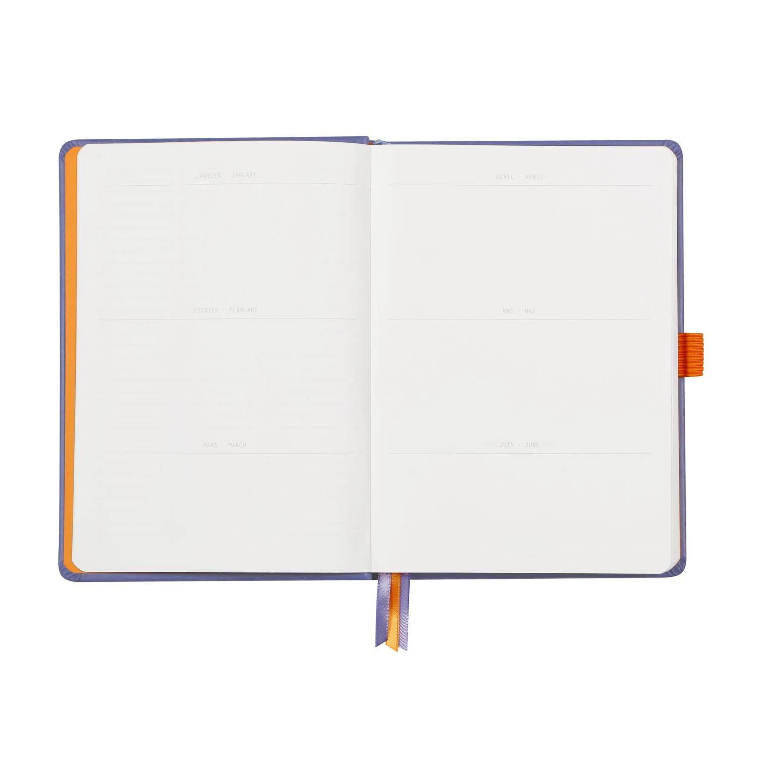 Rhodia Goalbook A5 120 Bl weiß 90g, Dot/punktkariert Schwertlilie 118578C