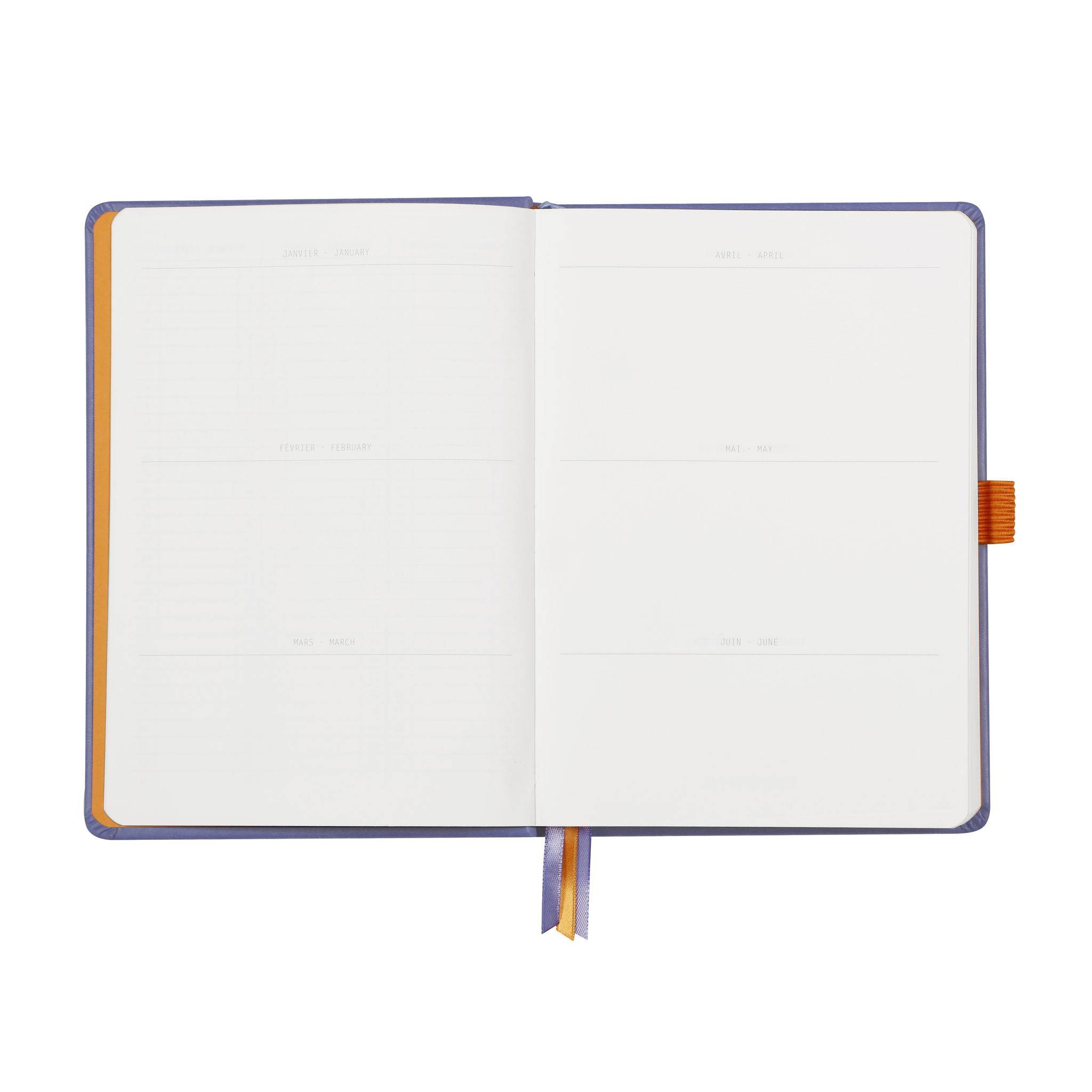 Rhodia Goalbook A5 120 Bl weiß 90g, Dot/punktkariert Schwertlilie 118578C