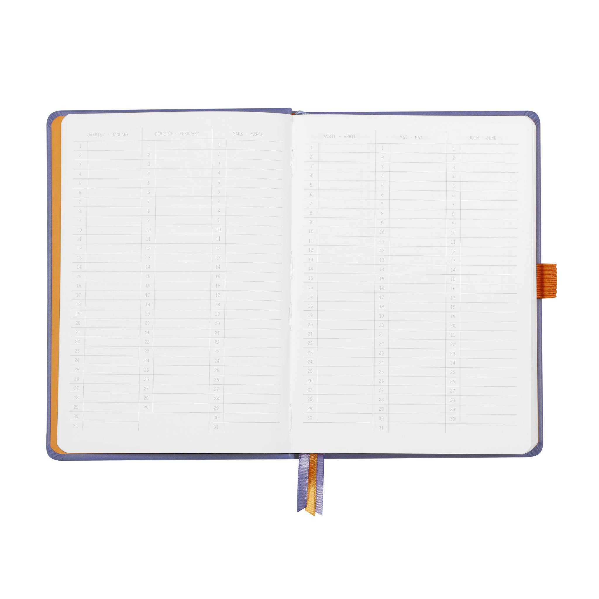 Rhodia Goalbook A5 120 Bl weiß 90g, Dot/punktkariert Schwertlilie 118578C