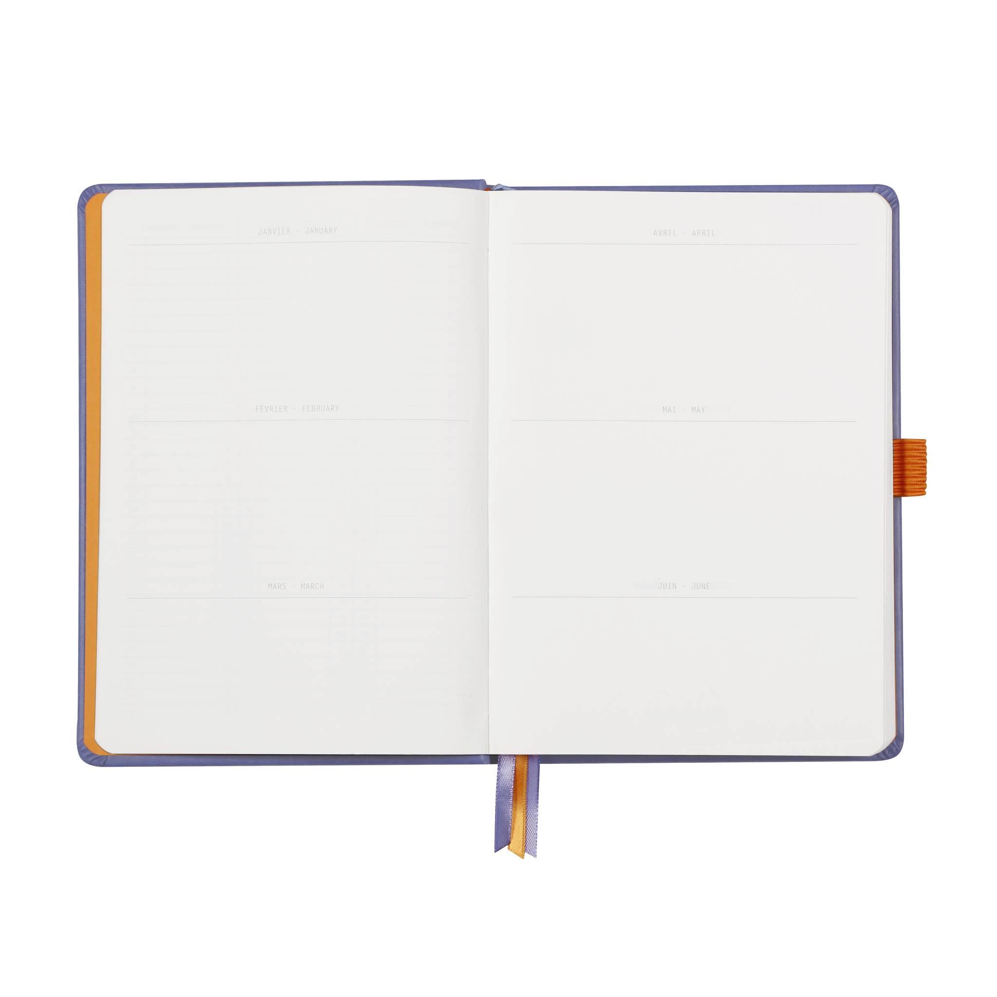 Rhodia Goalbook A5 120 Bl weiß 90g, Dot/punktkariert Schwertlilie 118578C